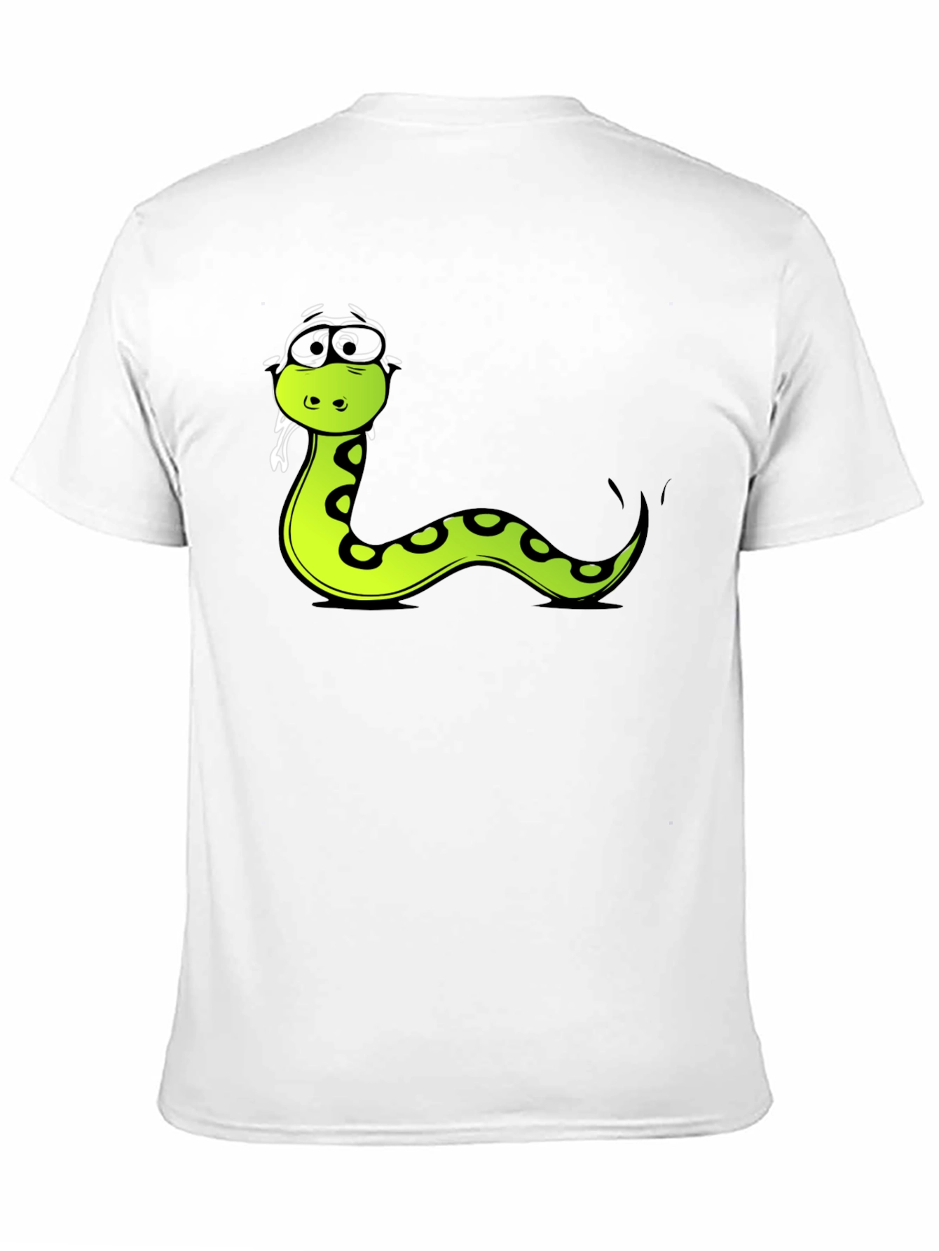 Funny Snake Cartoon Graphic Tee - Black T-Shirt