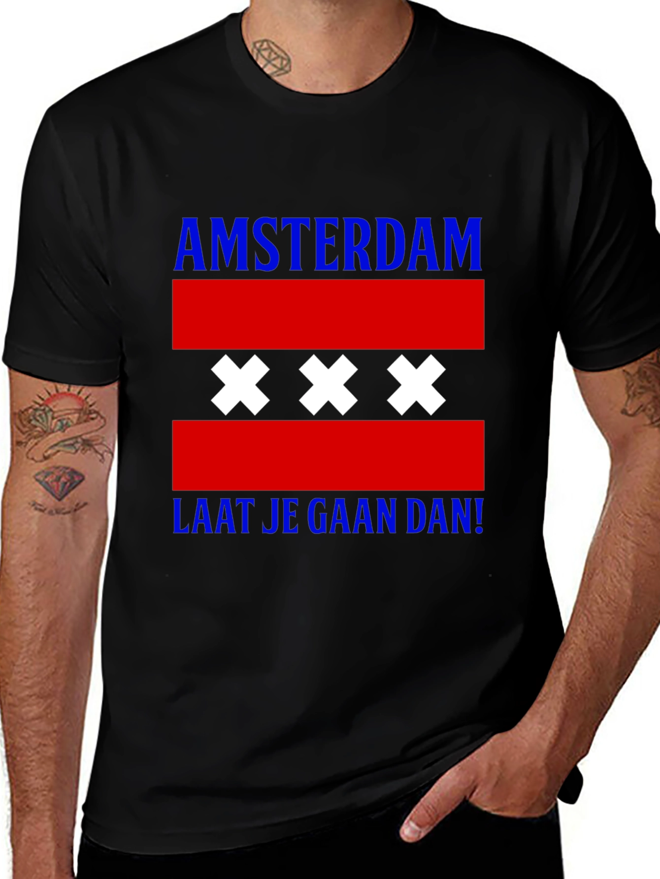 Amsterdam T-Shirt with Flag Design