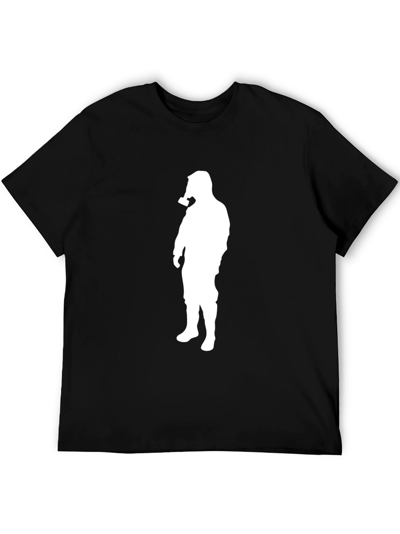 Gas Mask Silhouette Graphic Tee - Black