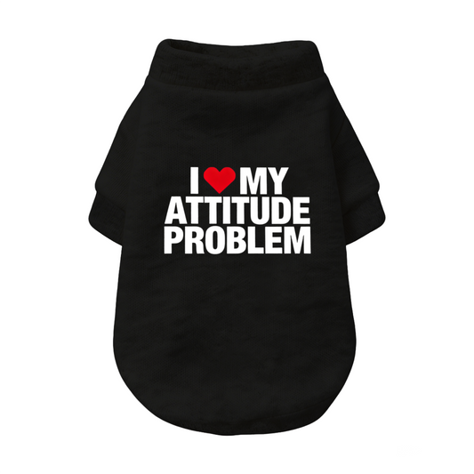 I Love My Attitude Problem Cool Black Pet Statement Sweater