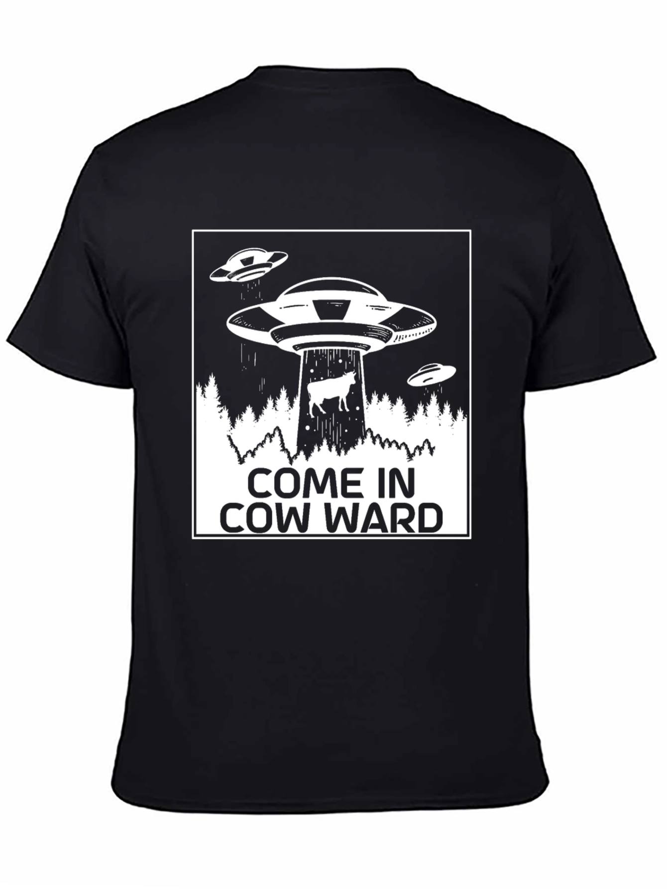 Come In Cow Ward Alien Abduction Graphic Tee