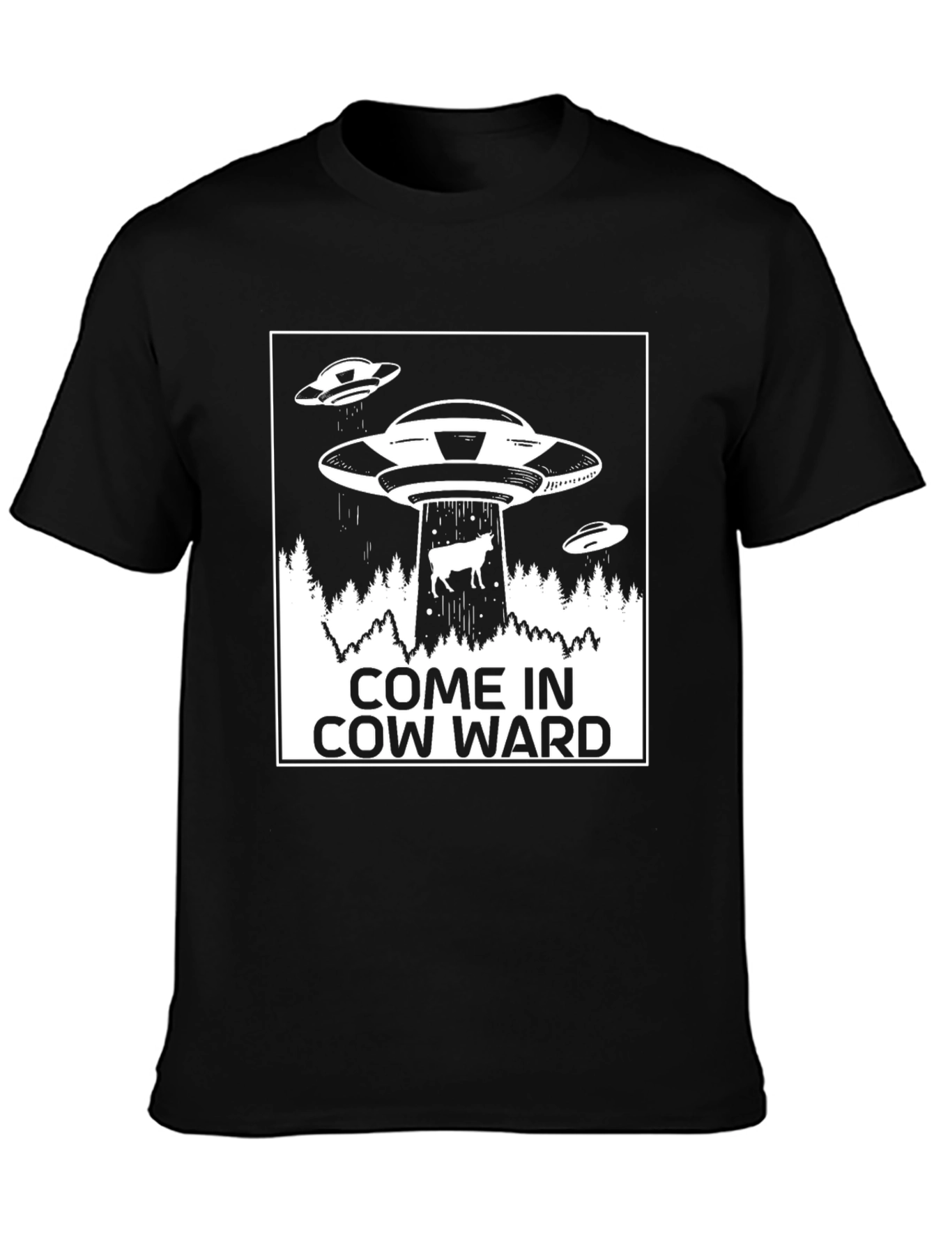 Come In Cow Ward Alien Abduction Graphic Tee