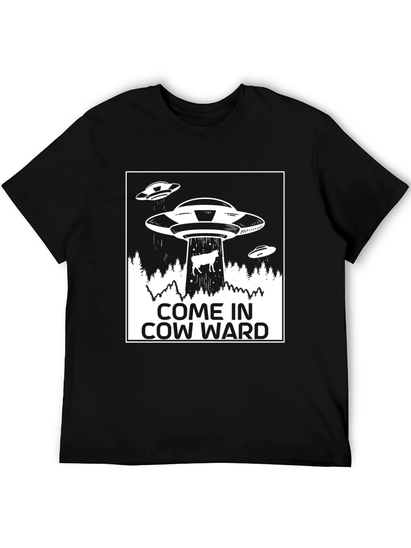 Come In Cow Ward Alien Abduction Graphic Tee