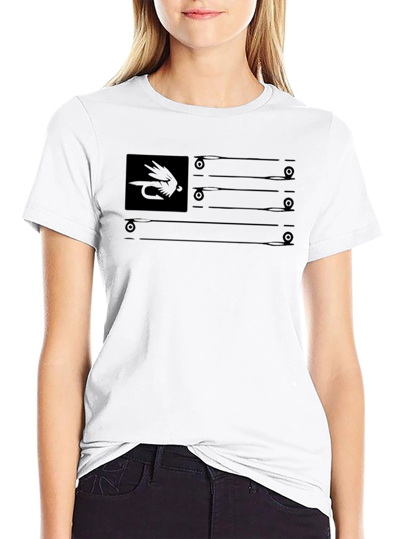Fly Fishing American Flag T-Shirt