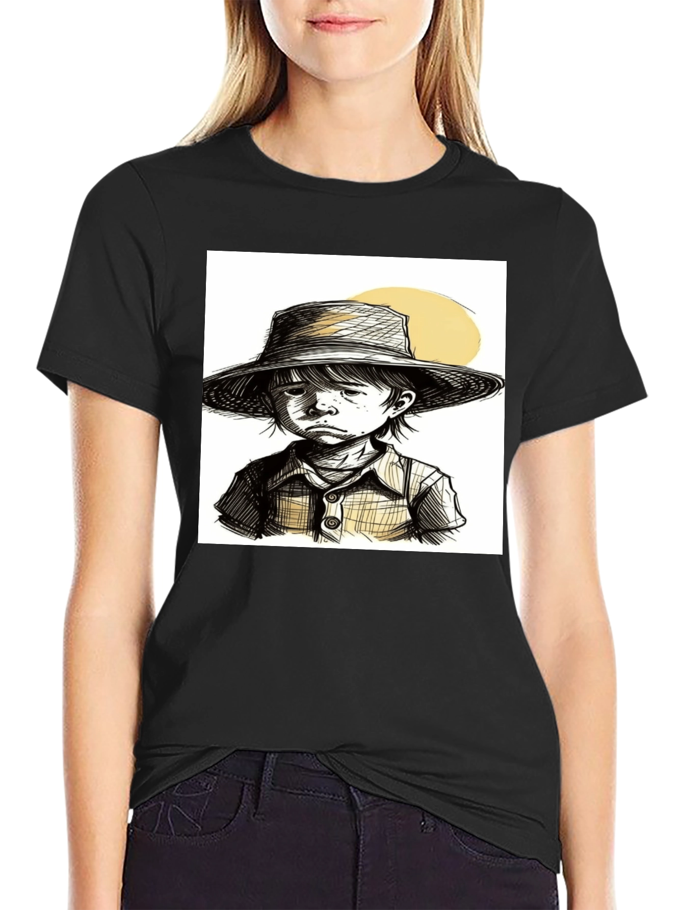 Sketchy Boy T-Shirt: Unique Hand-Drawn Style