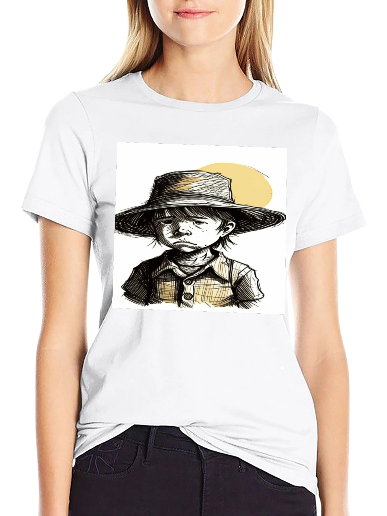 Sketchy Boy T-Shirt: Unique Hand-Drawn Style