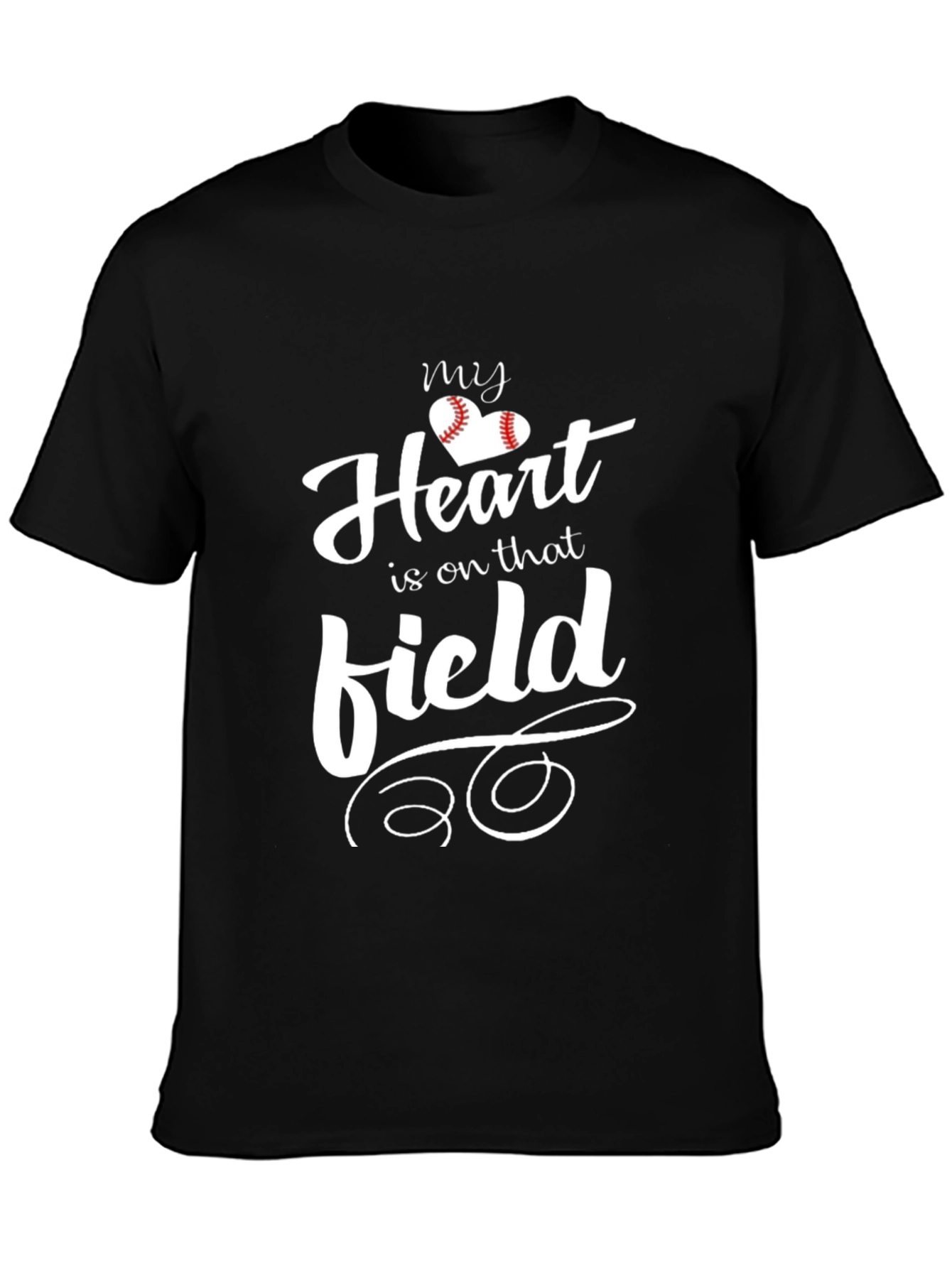 Baseball Heart T-Shirt for Sports Fans