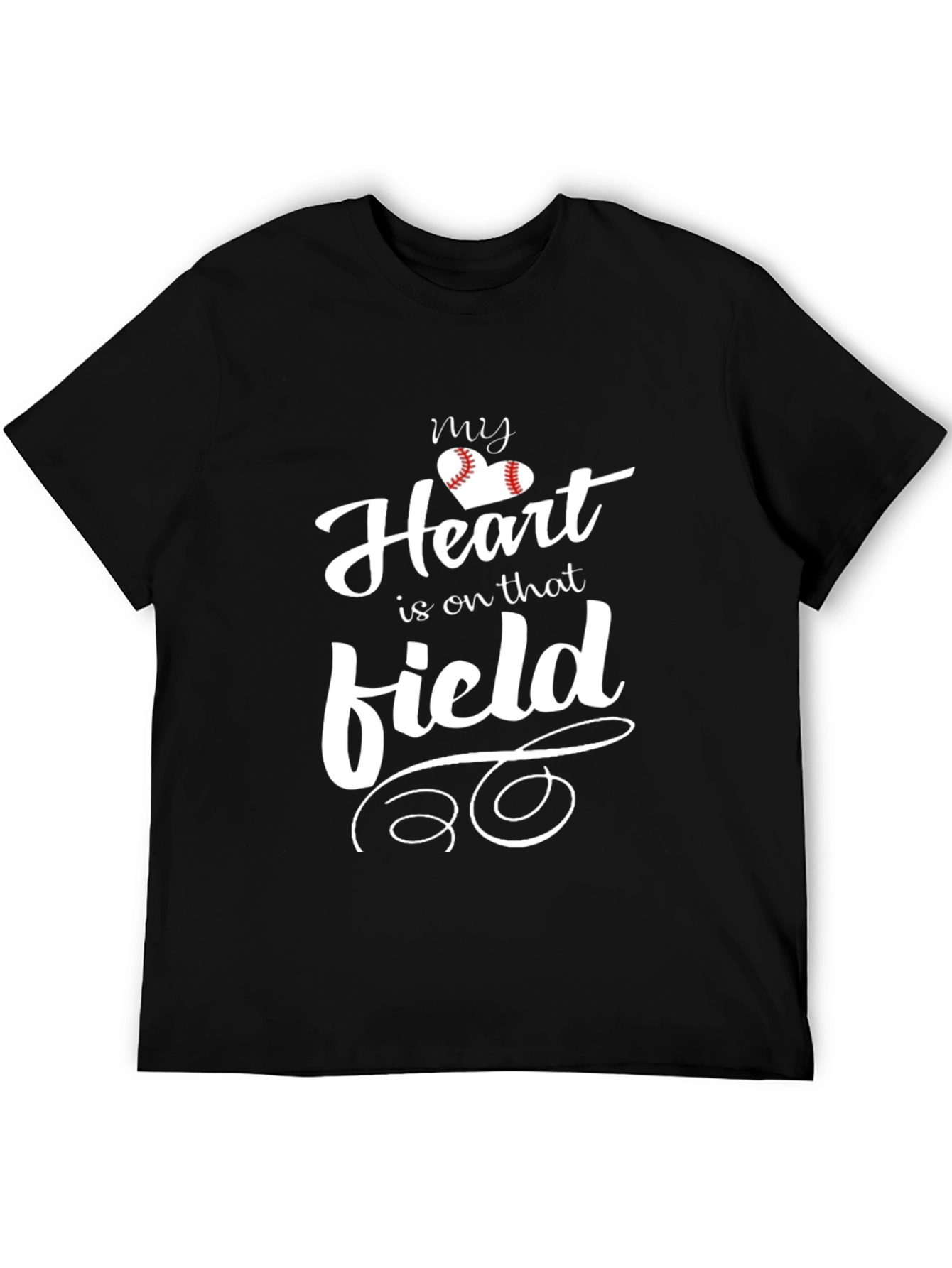 Baseball Heart T-Shirt for Sports Fans