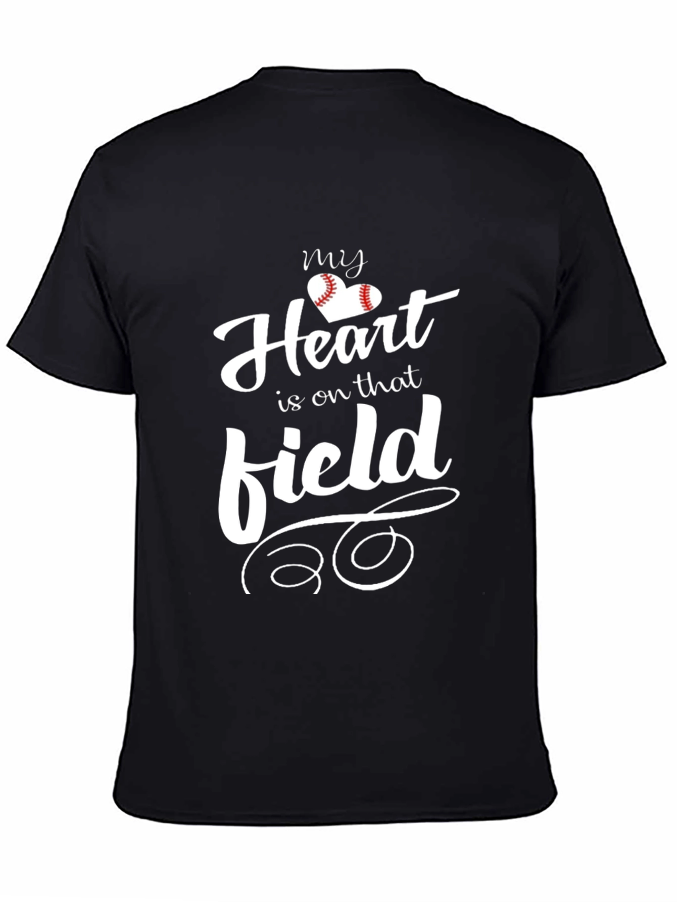 Baseball Heart T-Shirt for Sports Fans