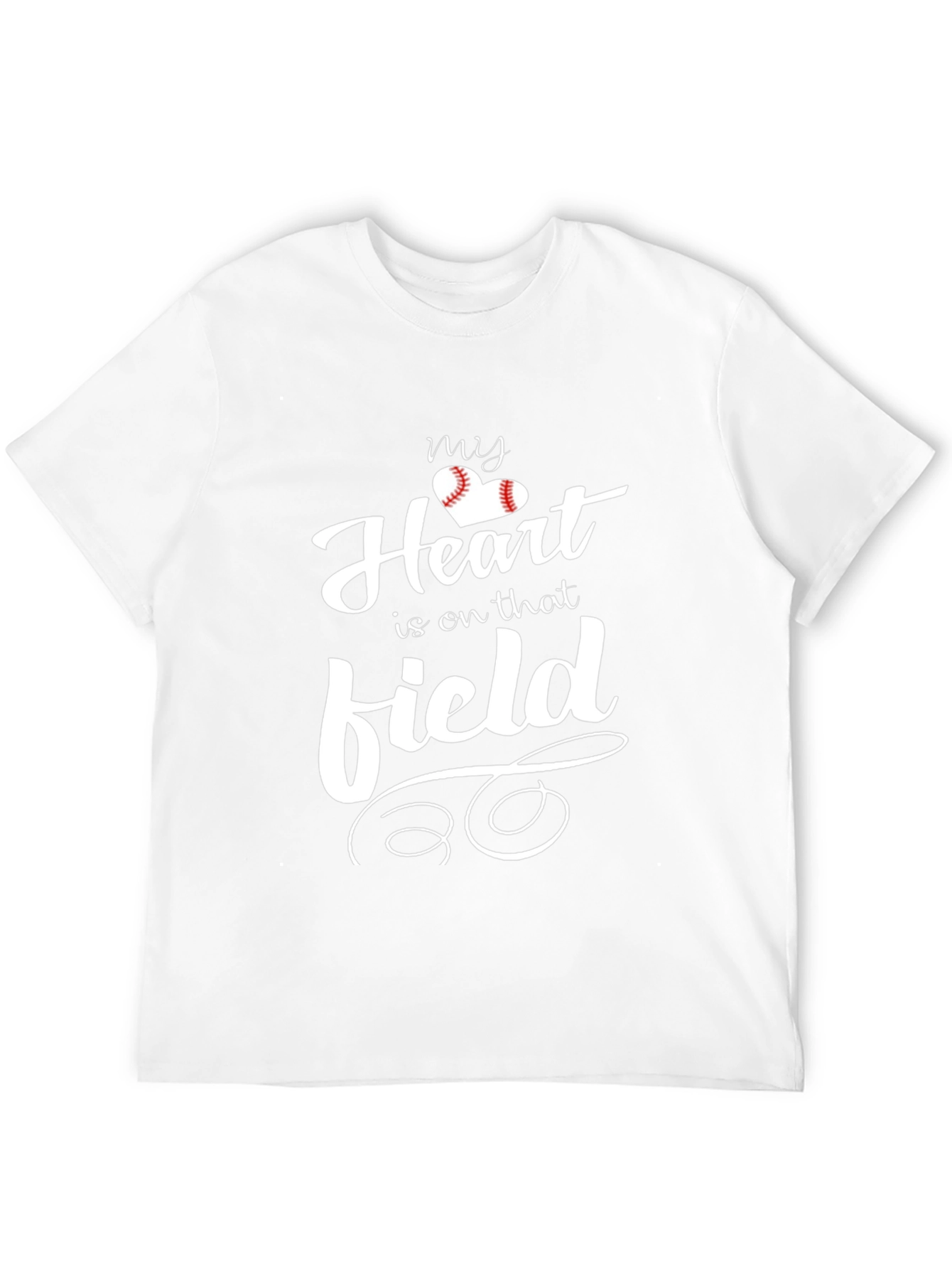 Baseball Heart T-Shirt for Sports Fans