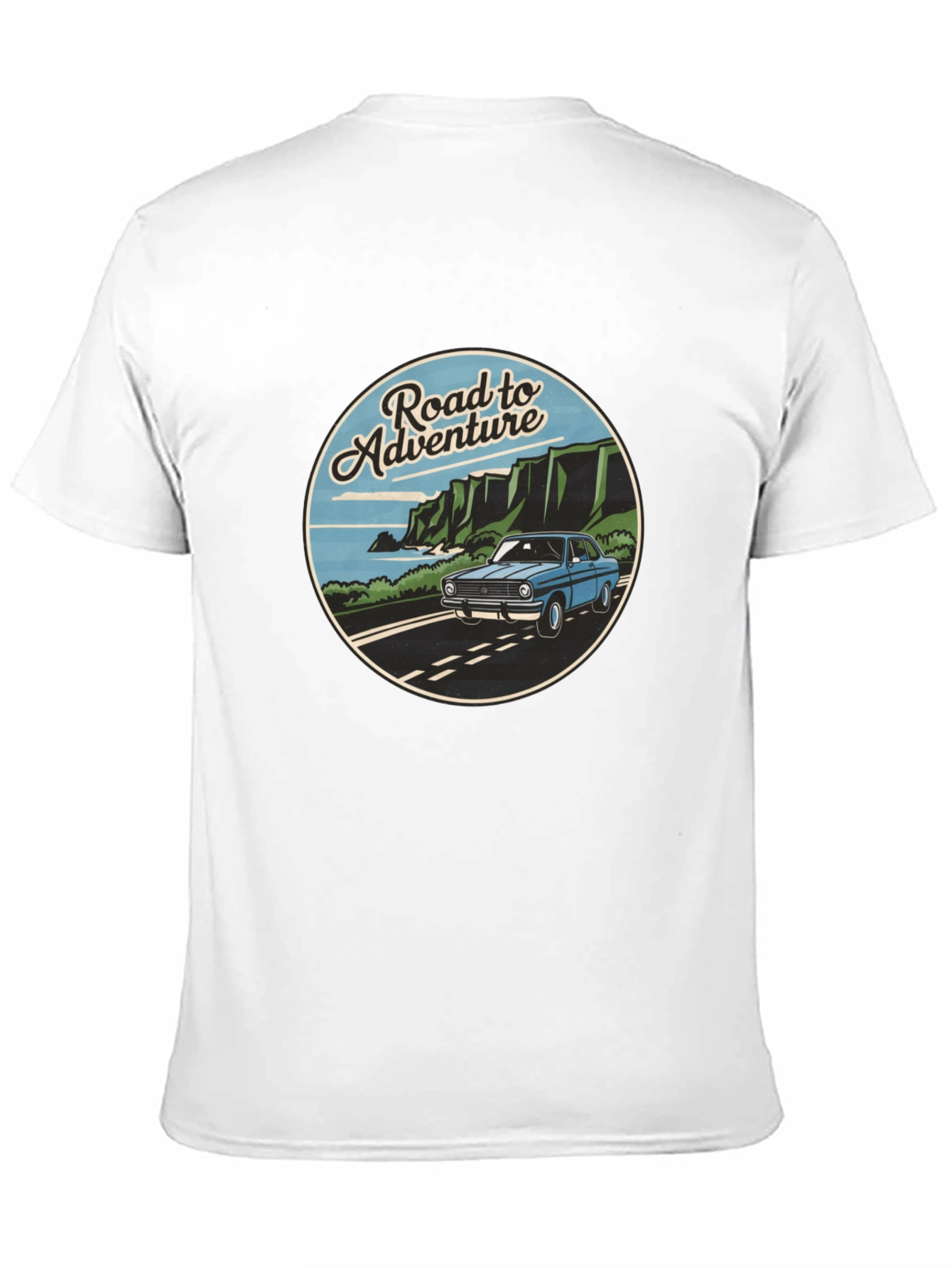 Road to Adventure Graphic Tee - Black Casual T-Shirt