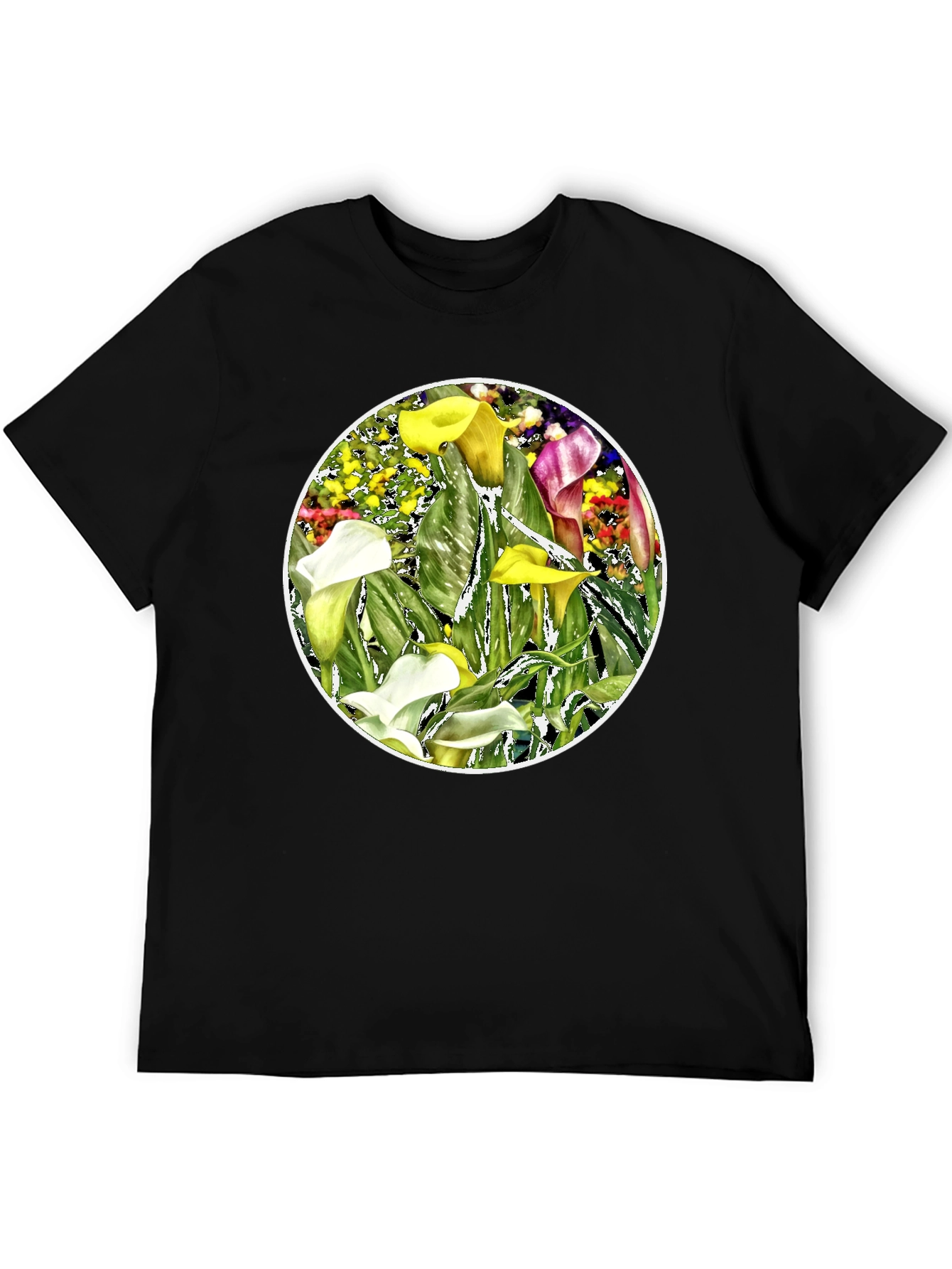 Floral T-Shirt: Vibrant Calla Lily Design