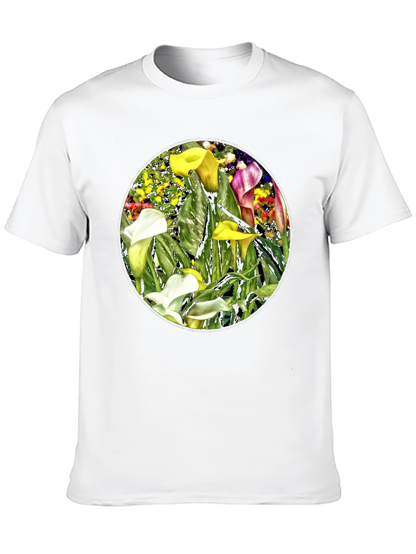 Floral T-Shirt: Vibrant Calla Lily Design