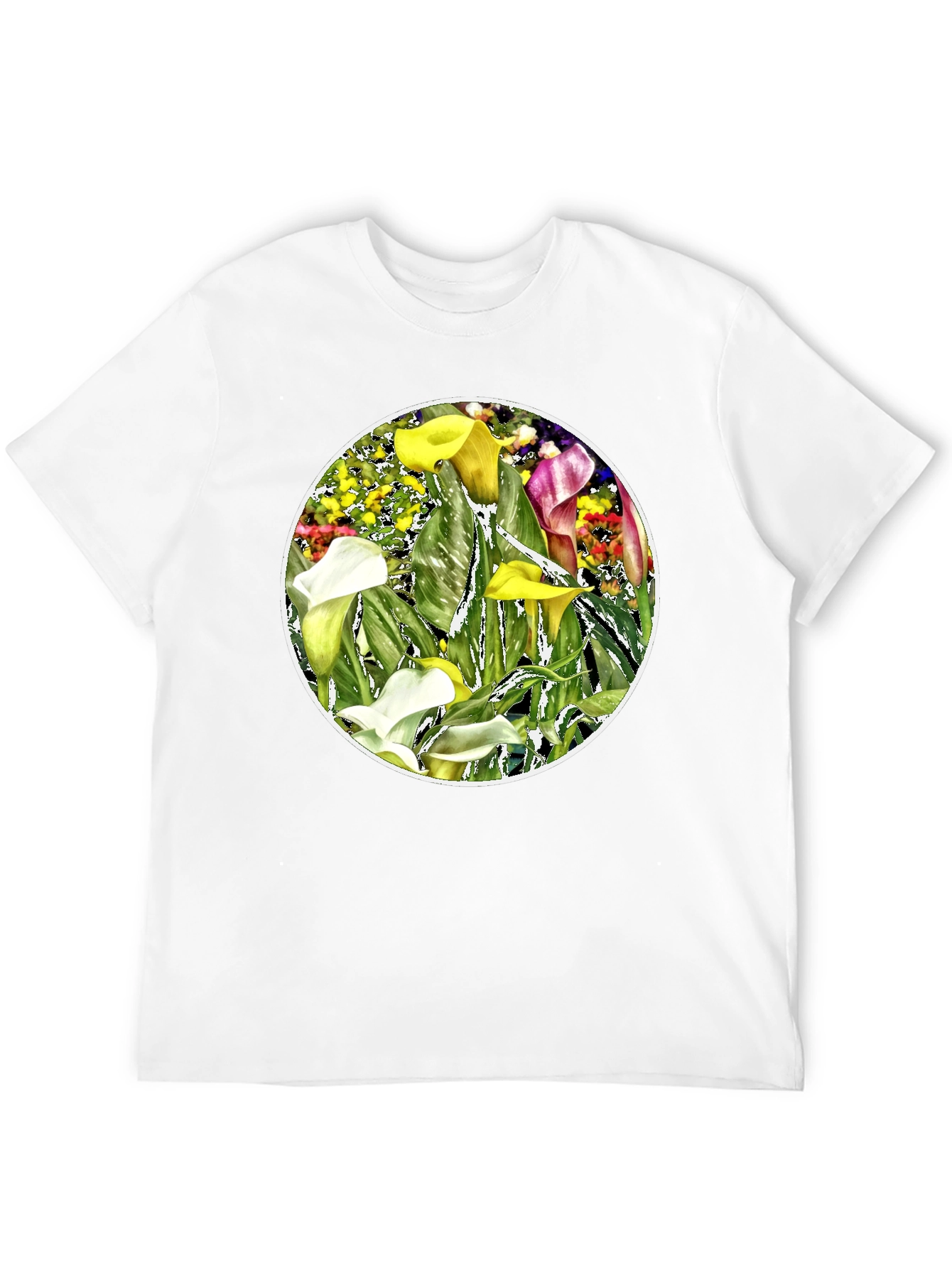 Floral T-Shirt: Vibrant Calla Lily Design