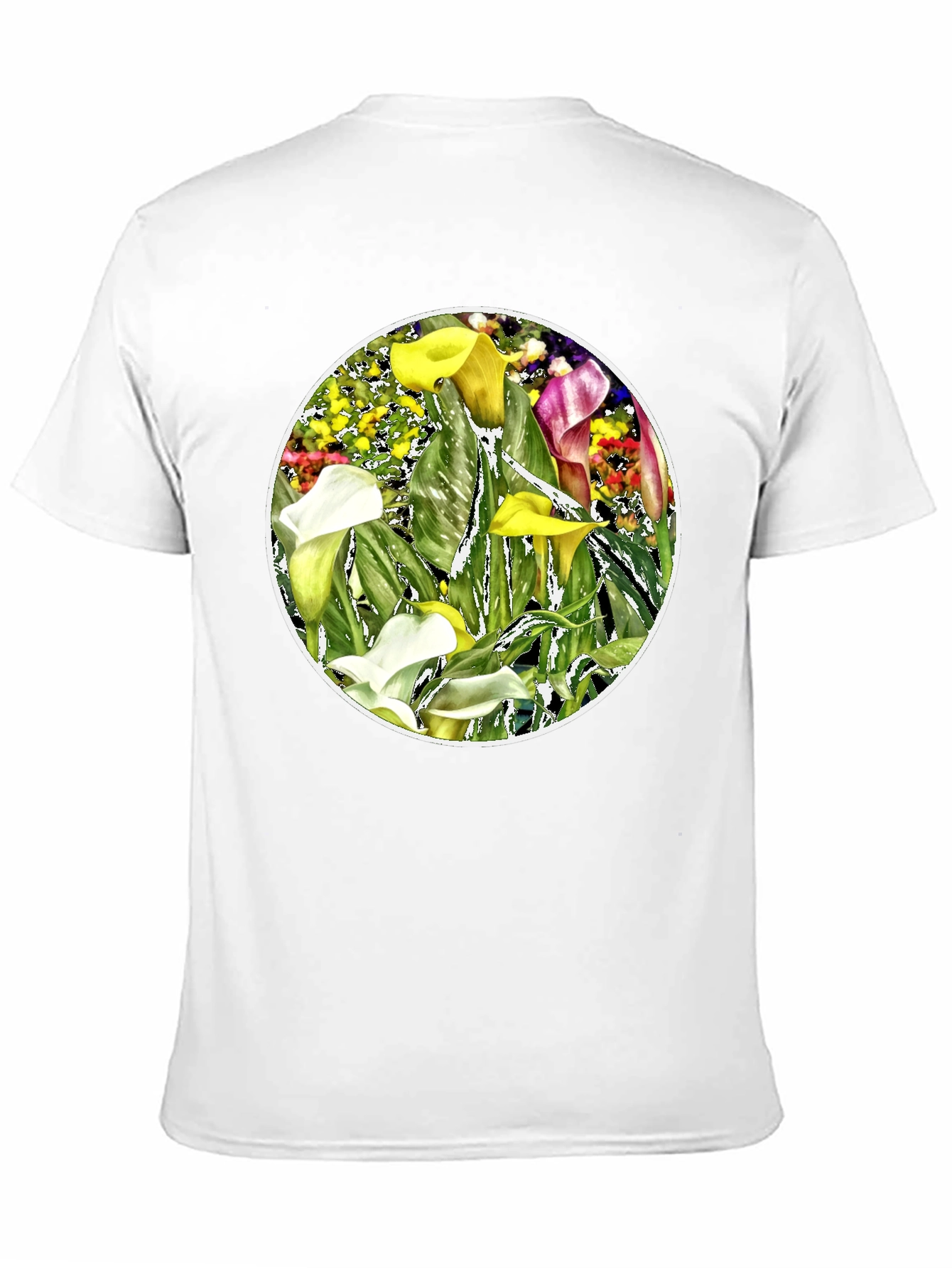 Floral T-Shirt: Vibrant Calla Lily Design