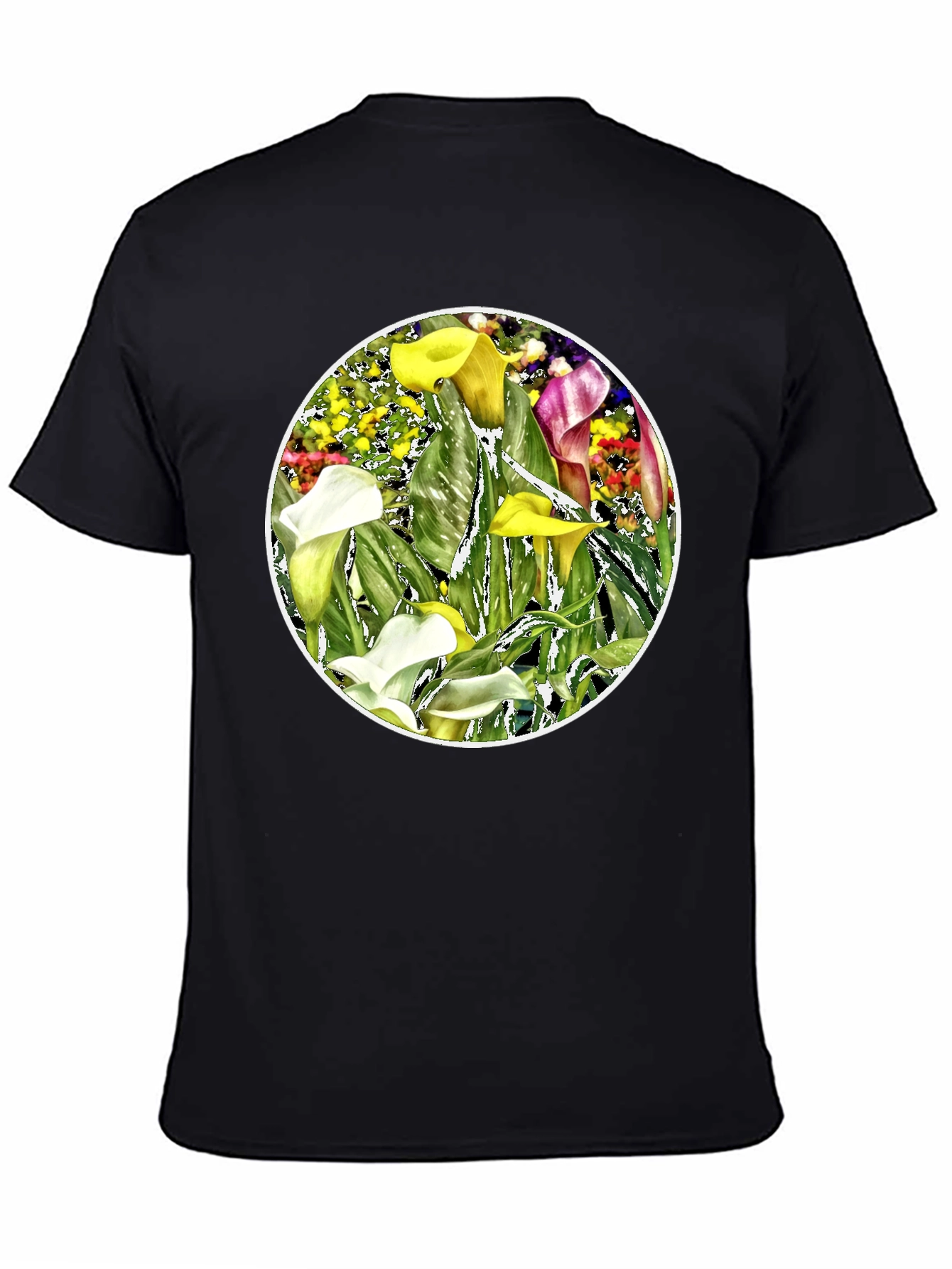 Floral T-Shirt: Vibrant Calla Lily Design