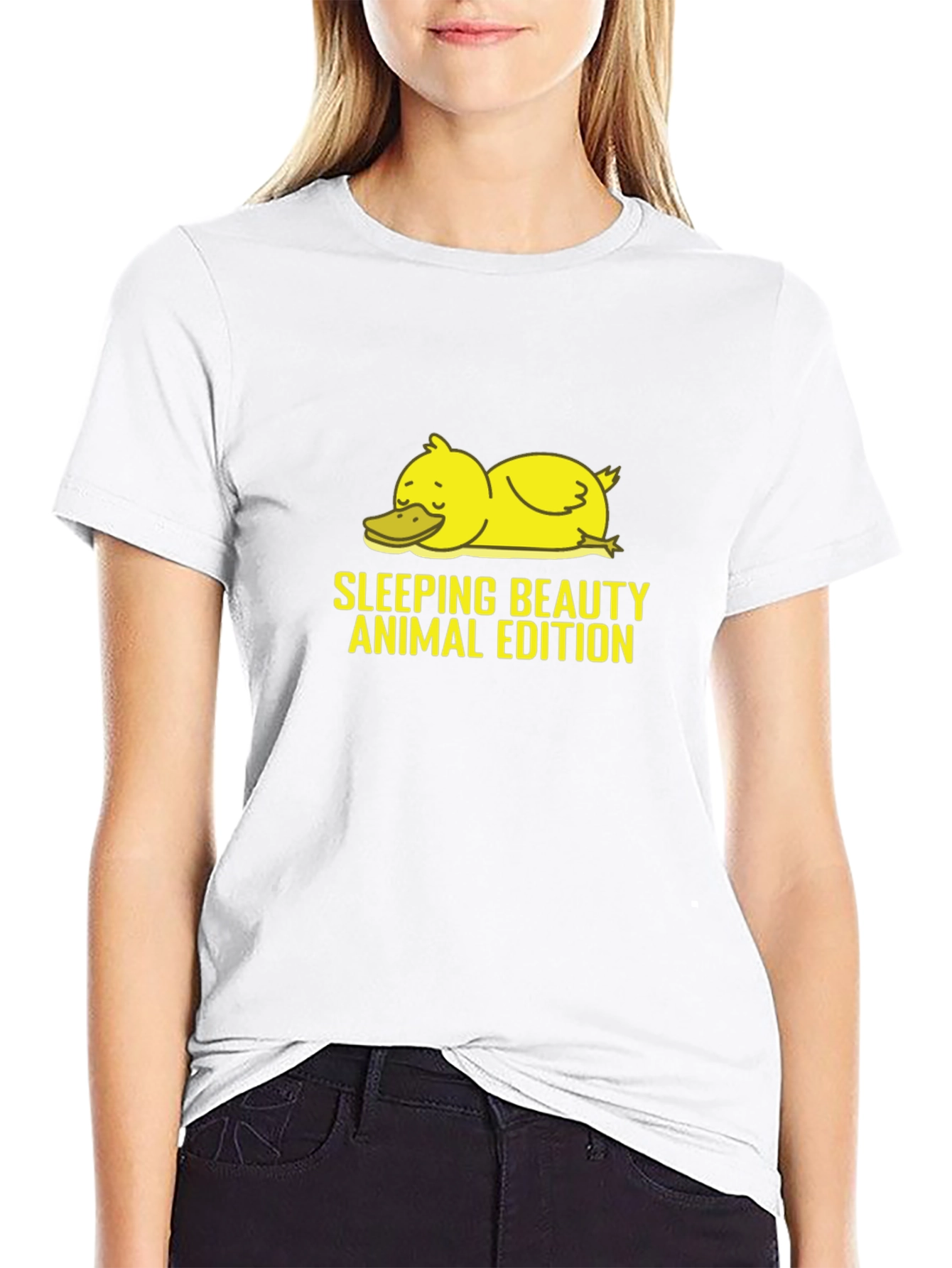 Sleeping Beauty Duck T-Shirt Animal Edition