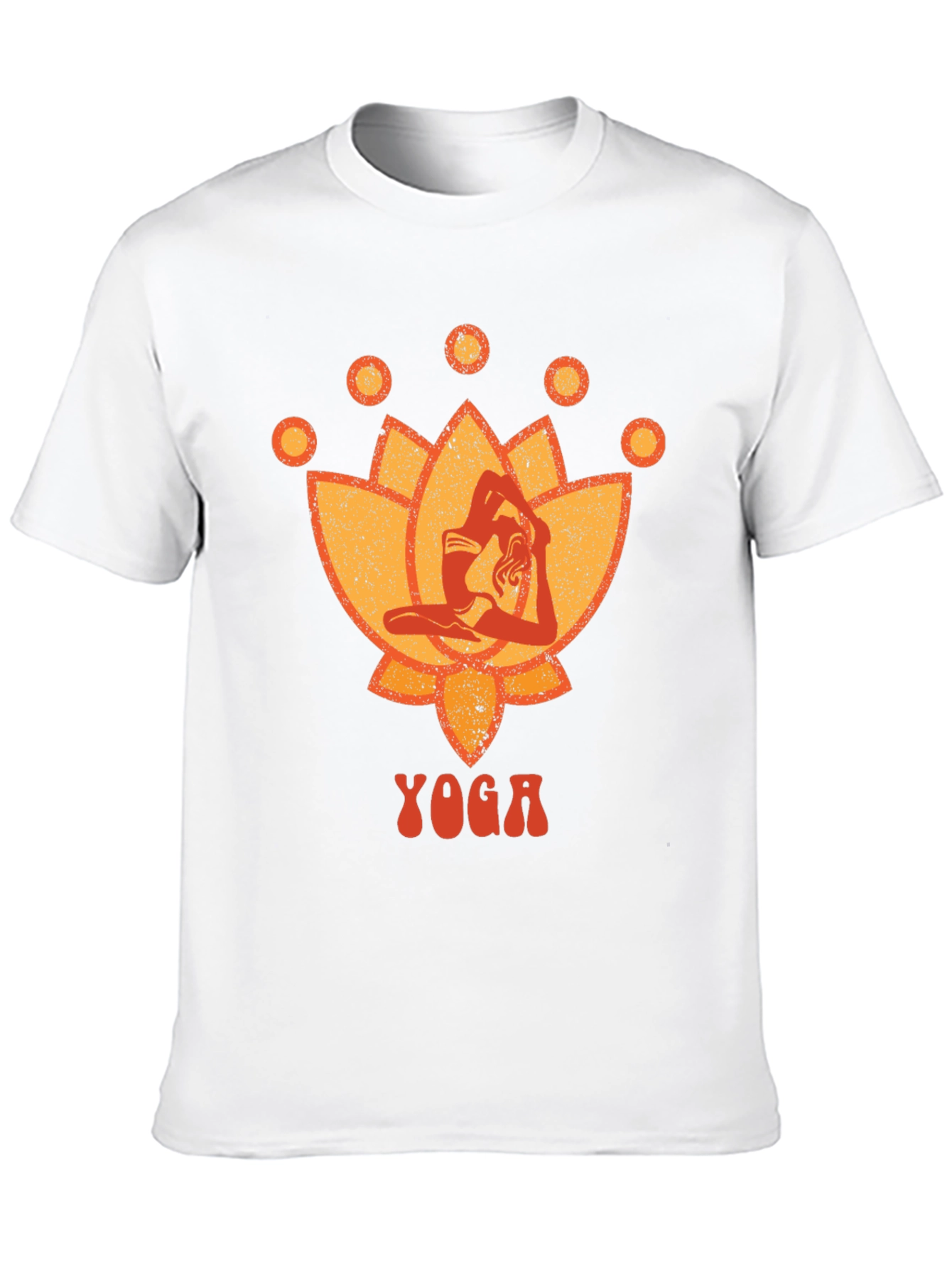 Yoga Lotus Graphic Tee - Black Cotton T-Shirt