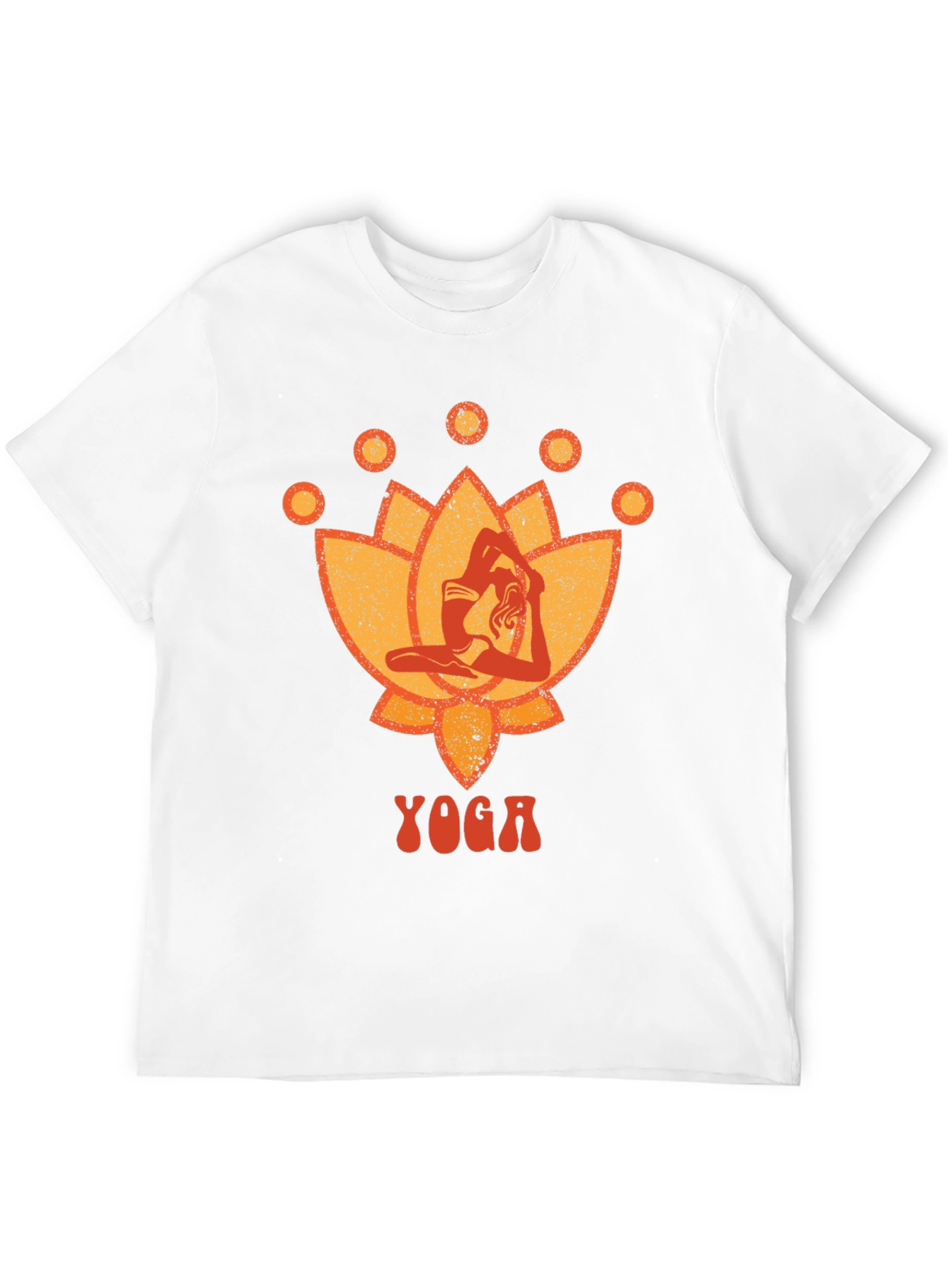 Yoga Lotus Graphic Tee - Black Cotton T-Shirt