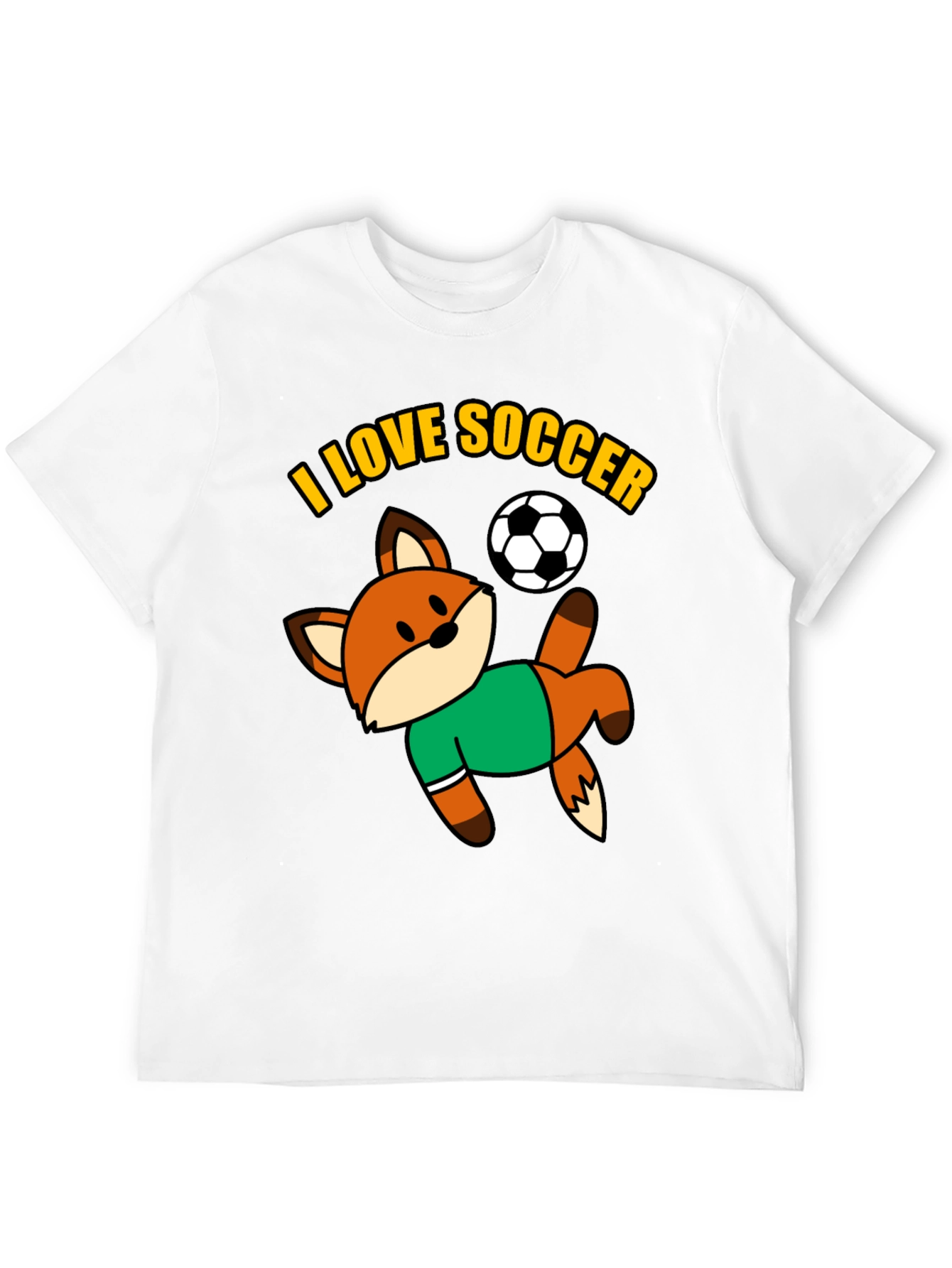 I Love Soccer Fox Graphic Tee
