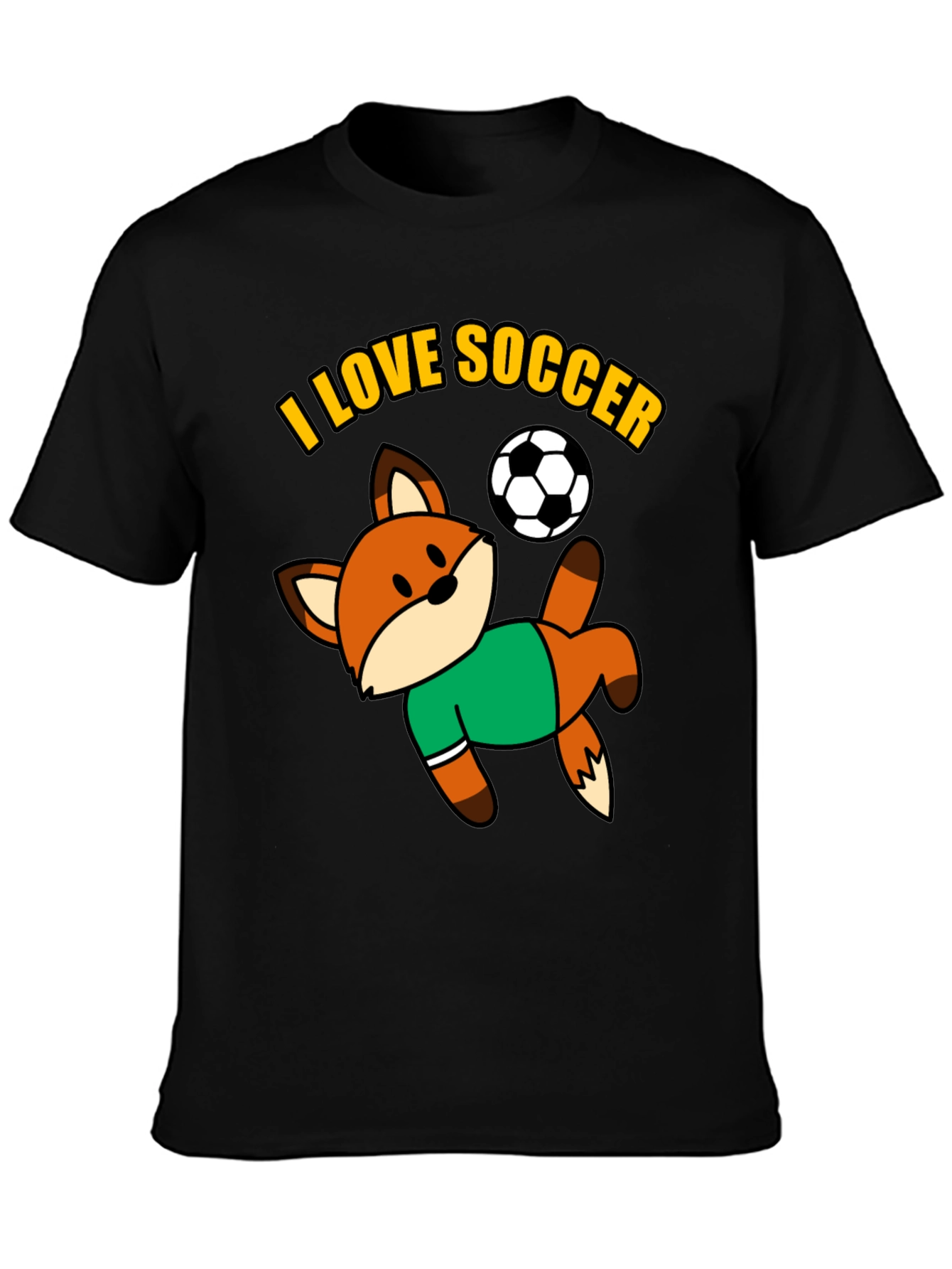 I Love Soccer Fox Graphic Tee