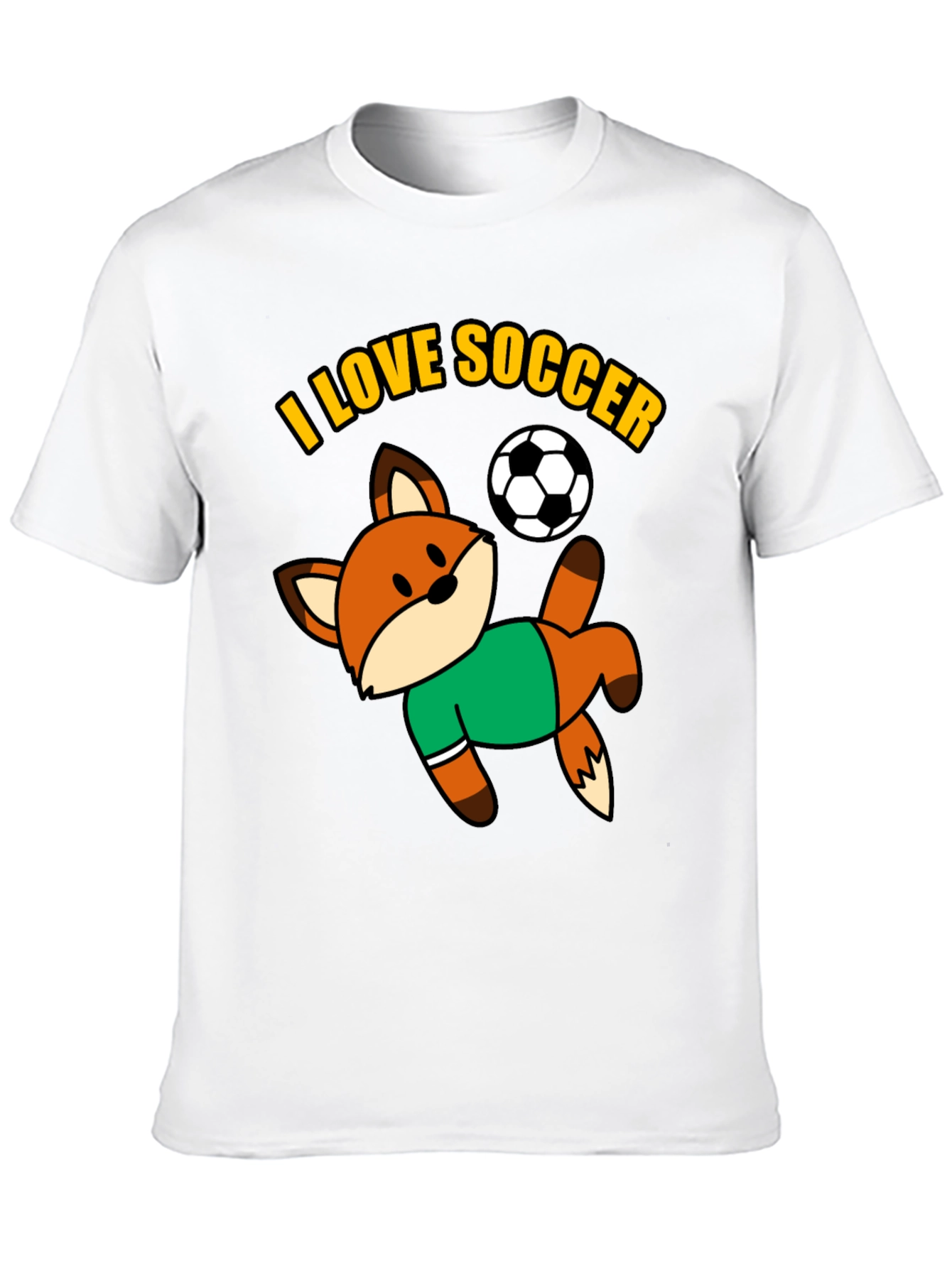 I Love Soccer Fox Graphic Tee