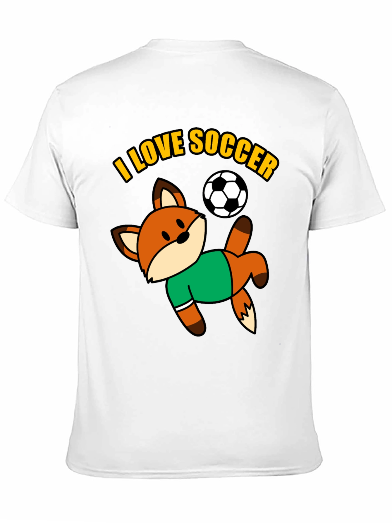 I Love Soccer Fox Graphic Tee