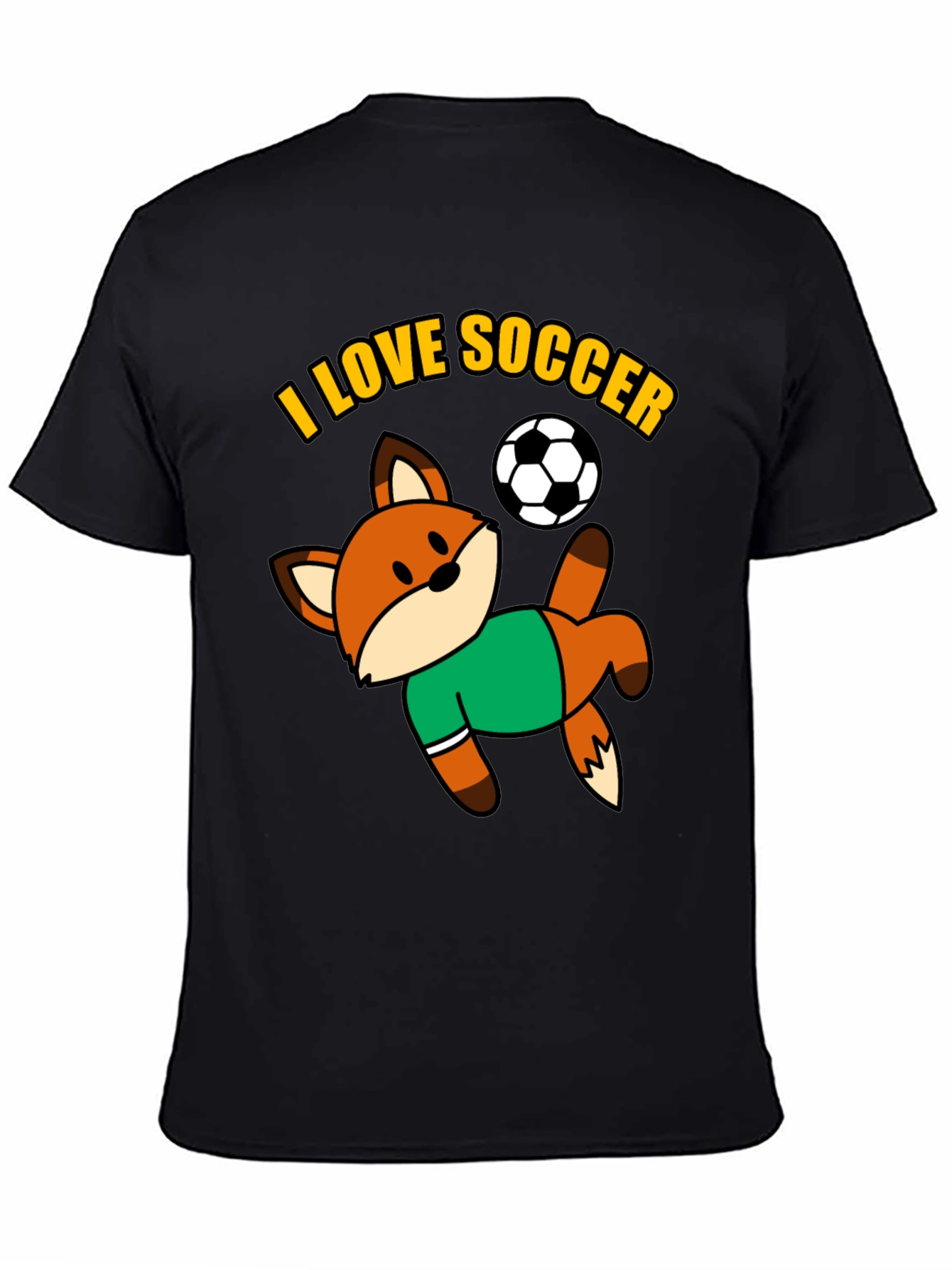 I Love Soccer Fox Graphic Tee