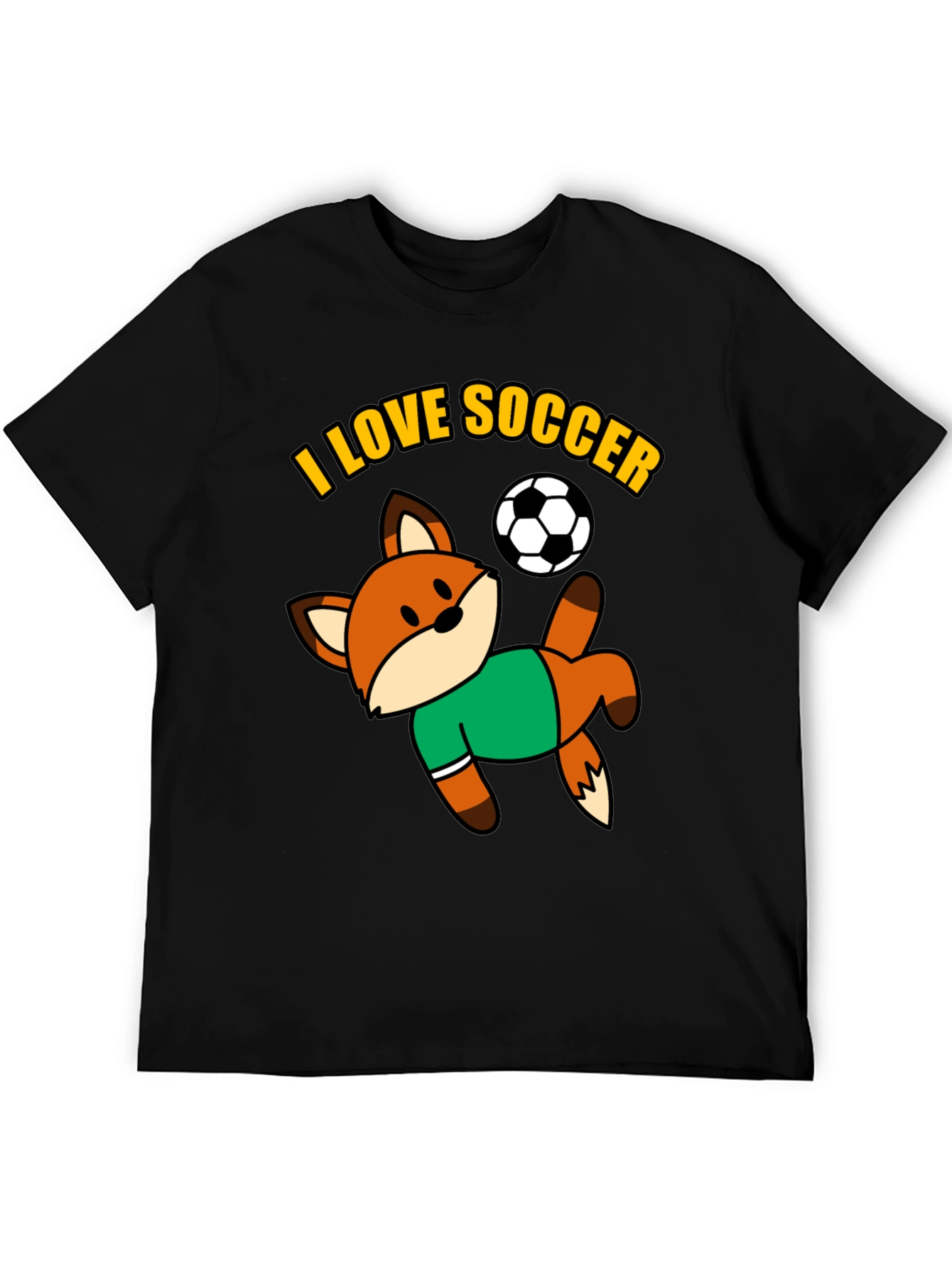 I Love Soccer Fox Graphic Tee