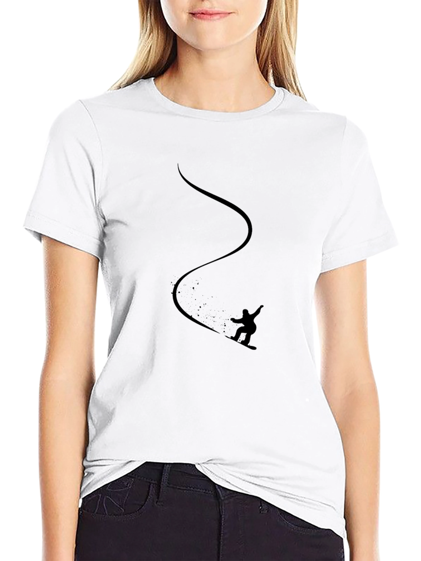 Black Snowboarder Tee - Adventure Ready Style