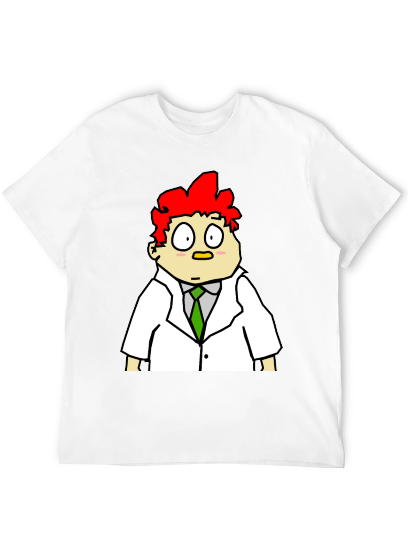 Cartoon Scientist Graphic Tee - Black