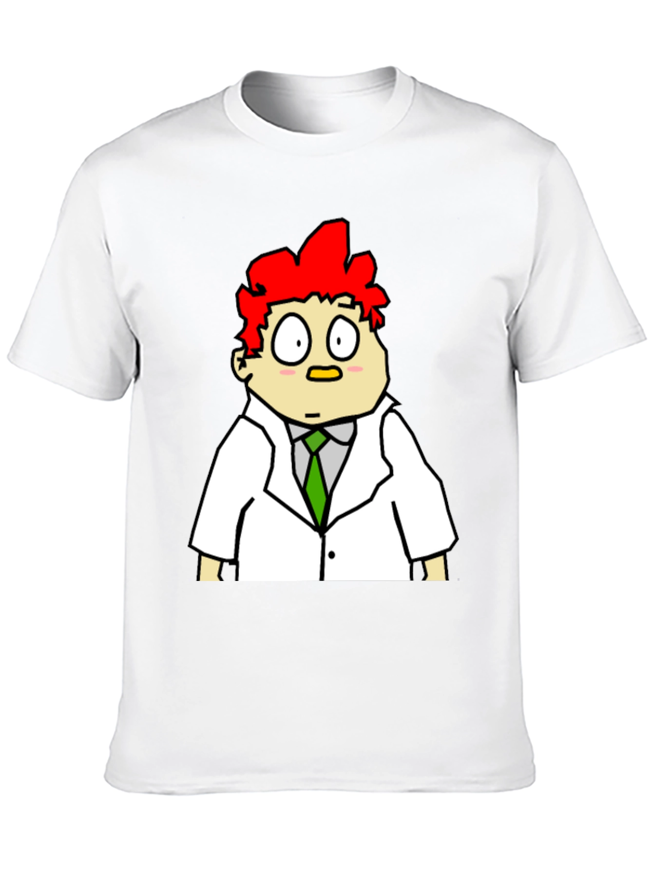 Cartoon Scientist Graphic Tee - Black