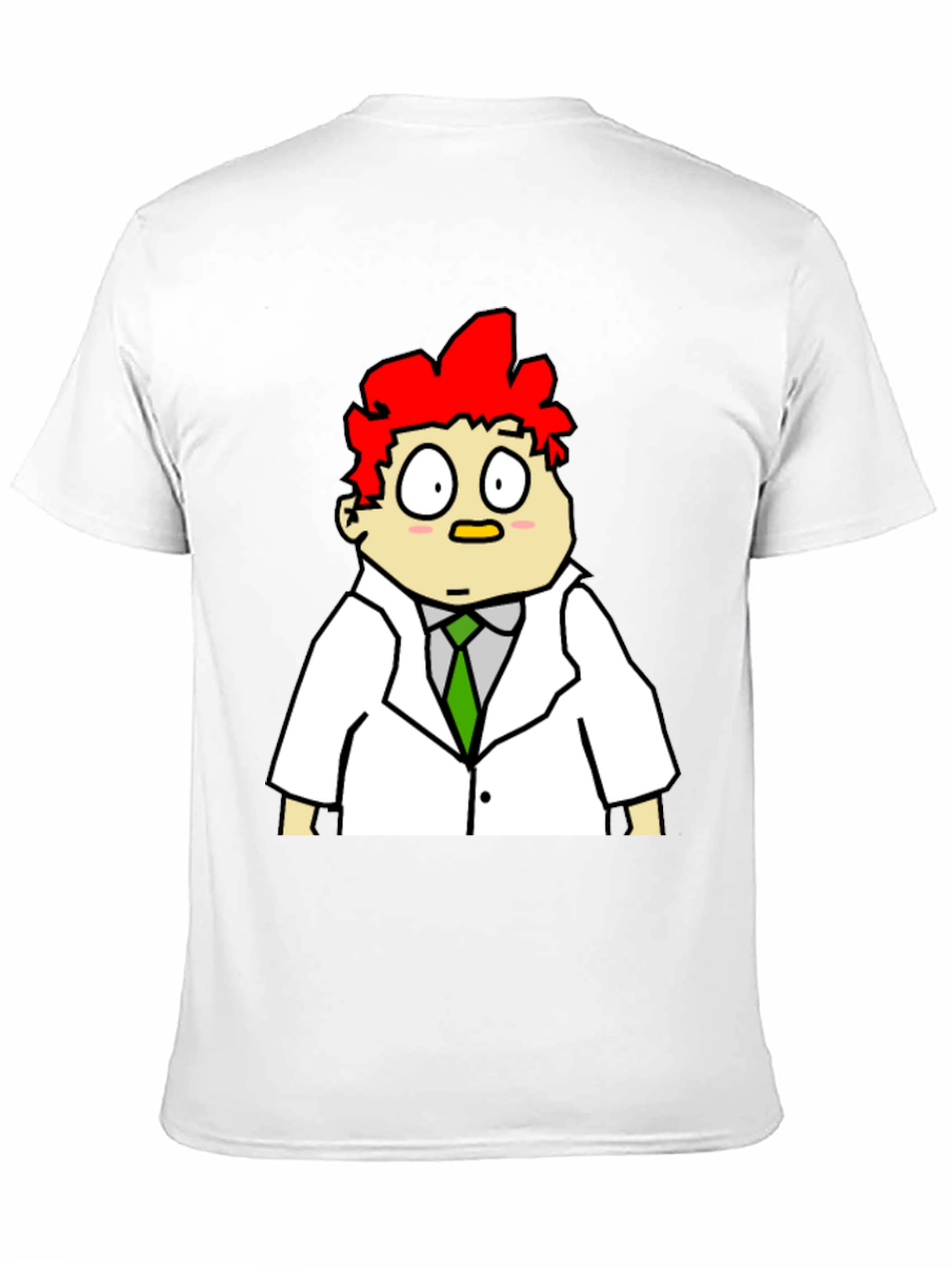 Cartoon Scientist Graphic Tee - Black