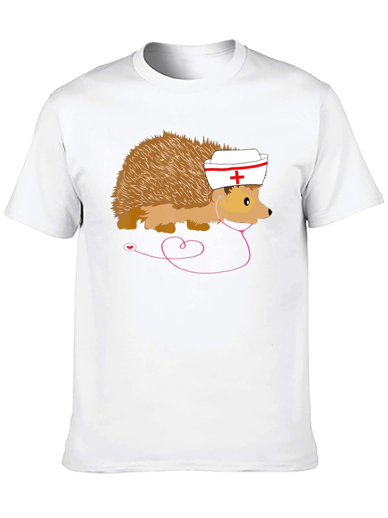 Nurse Hedgehog T-Shirt Funny Medical Staff Tee