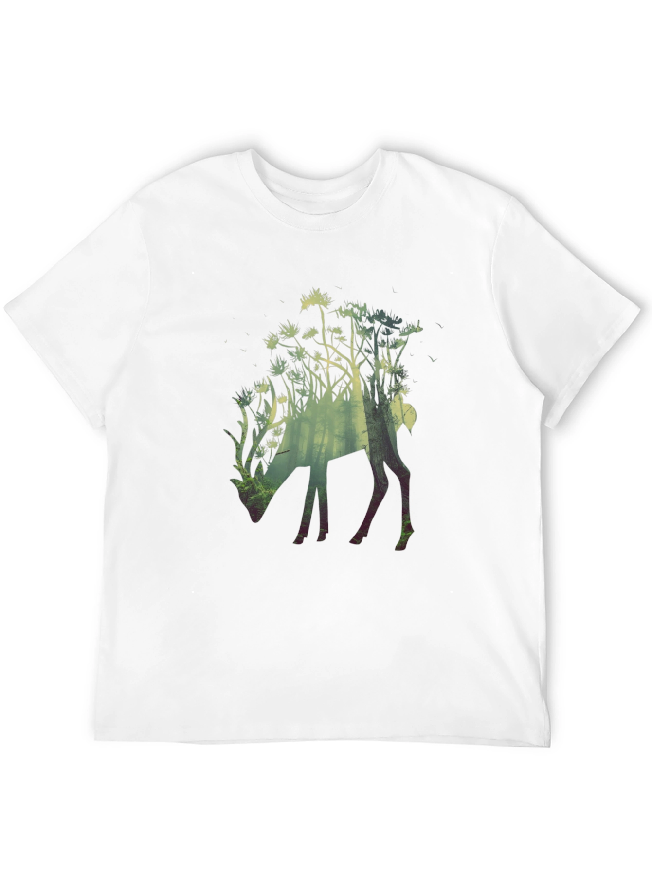 Nature Deer Graphic Tee - Mens Black T-Shirt