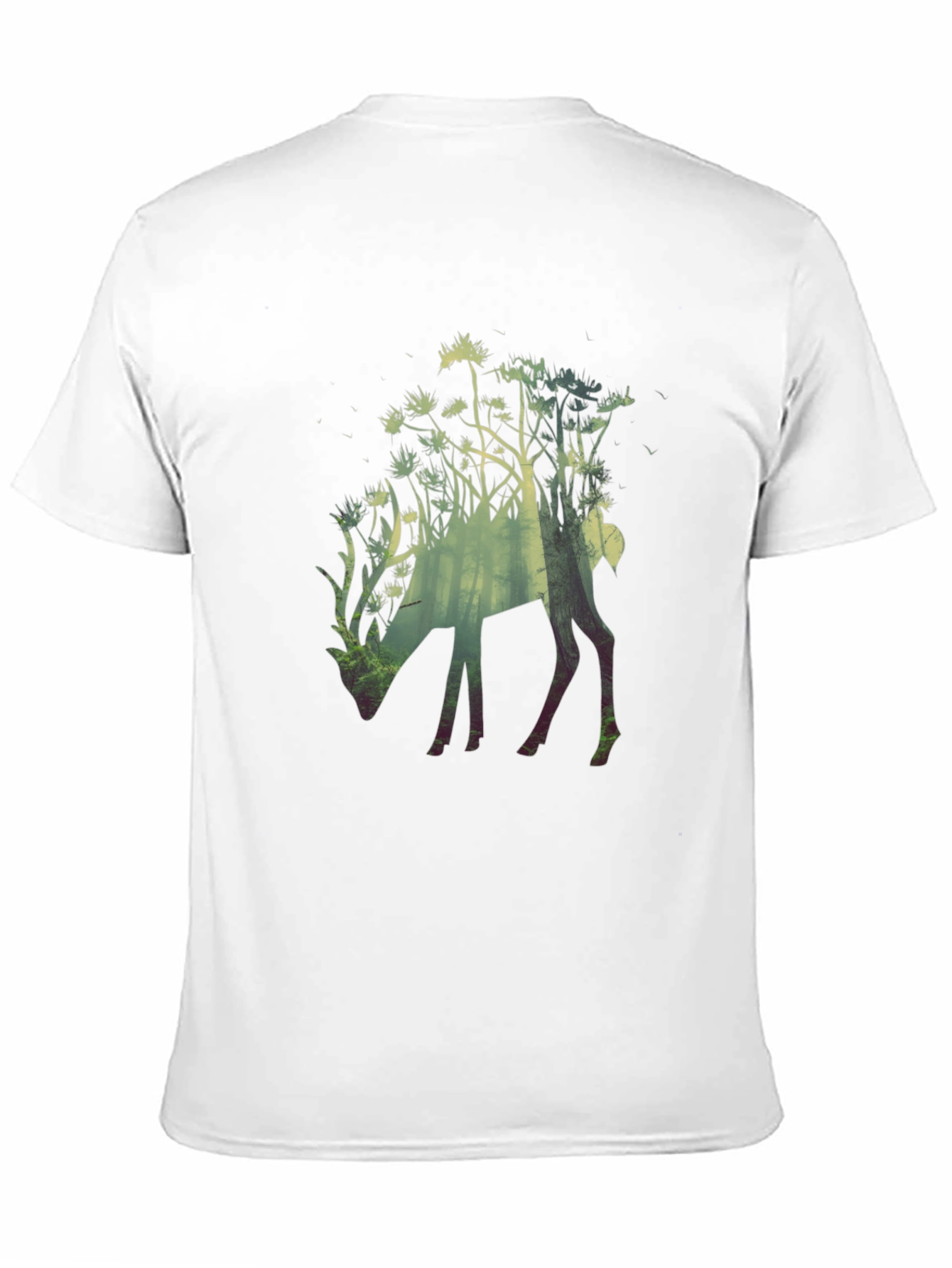 Nature Deer Graphic Tee - Mens Black T-Shirt