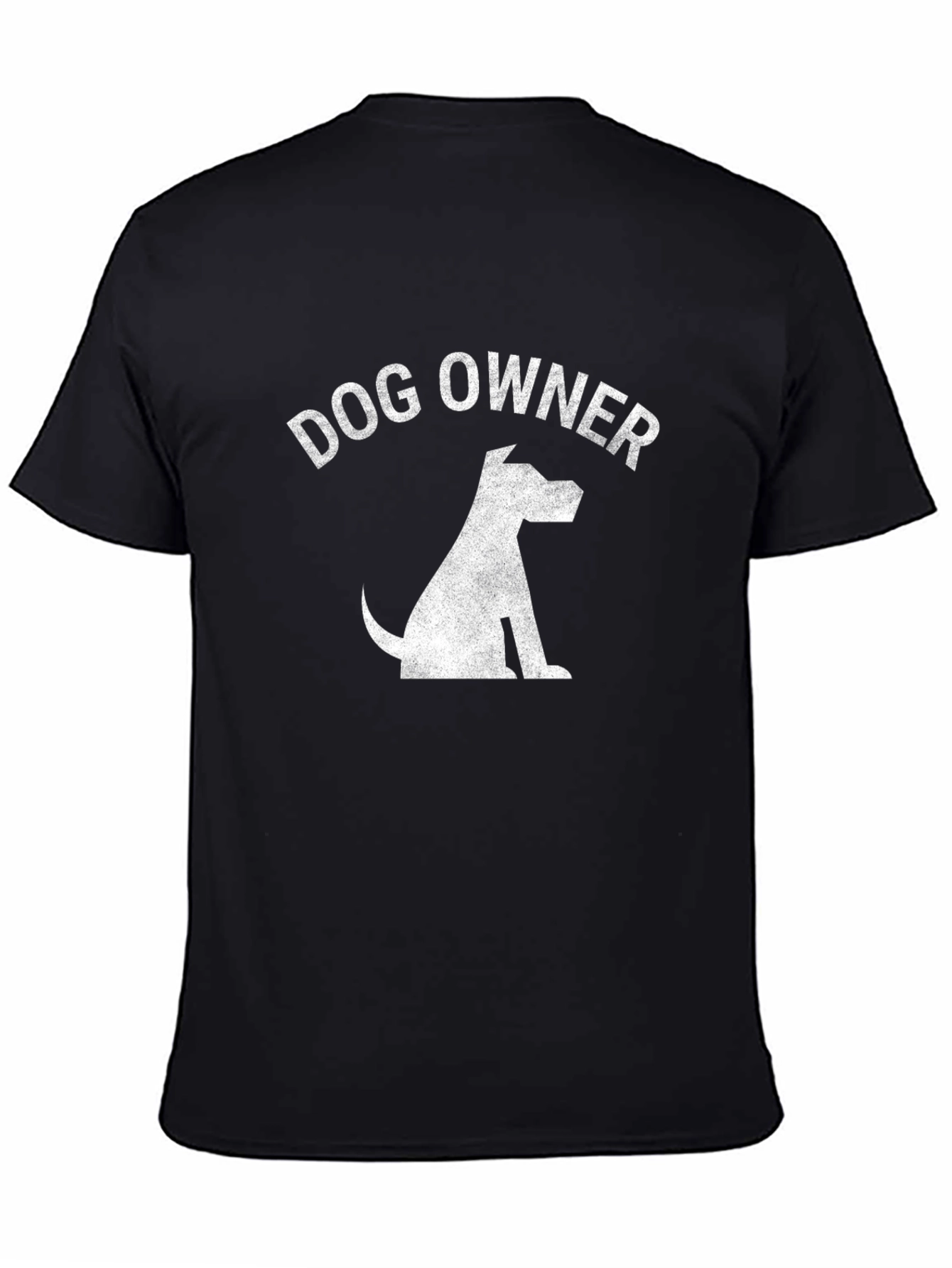 Dog Owner Graphic Tee - Black Cotton Casual T-Shirt