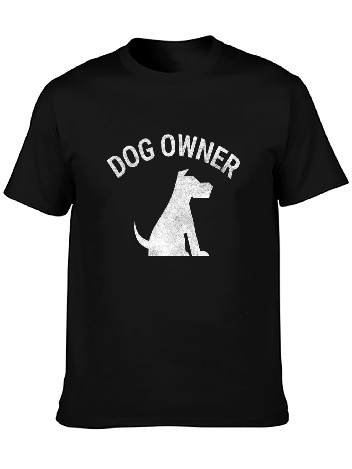 Dog Owner Graphic Tee - Black Cotton Casual T-Shirt