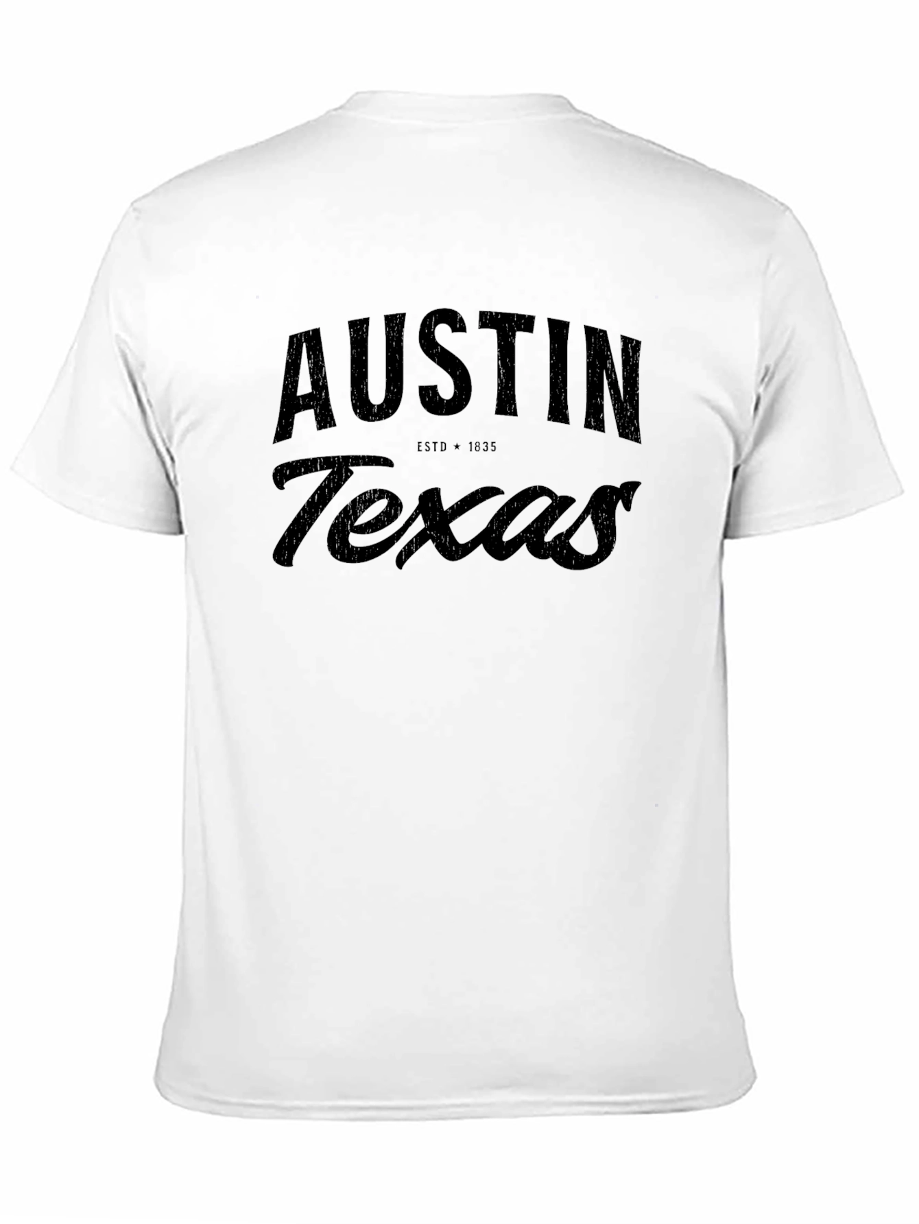Austin Texas Graphic Tee - Black Cotton Blend