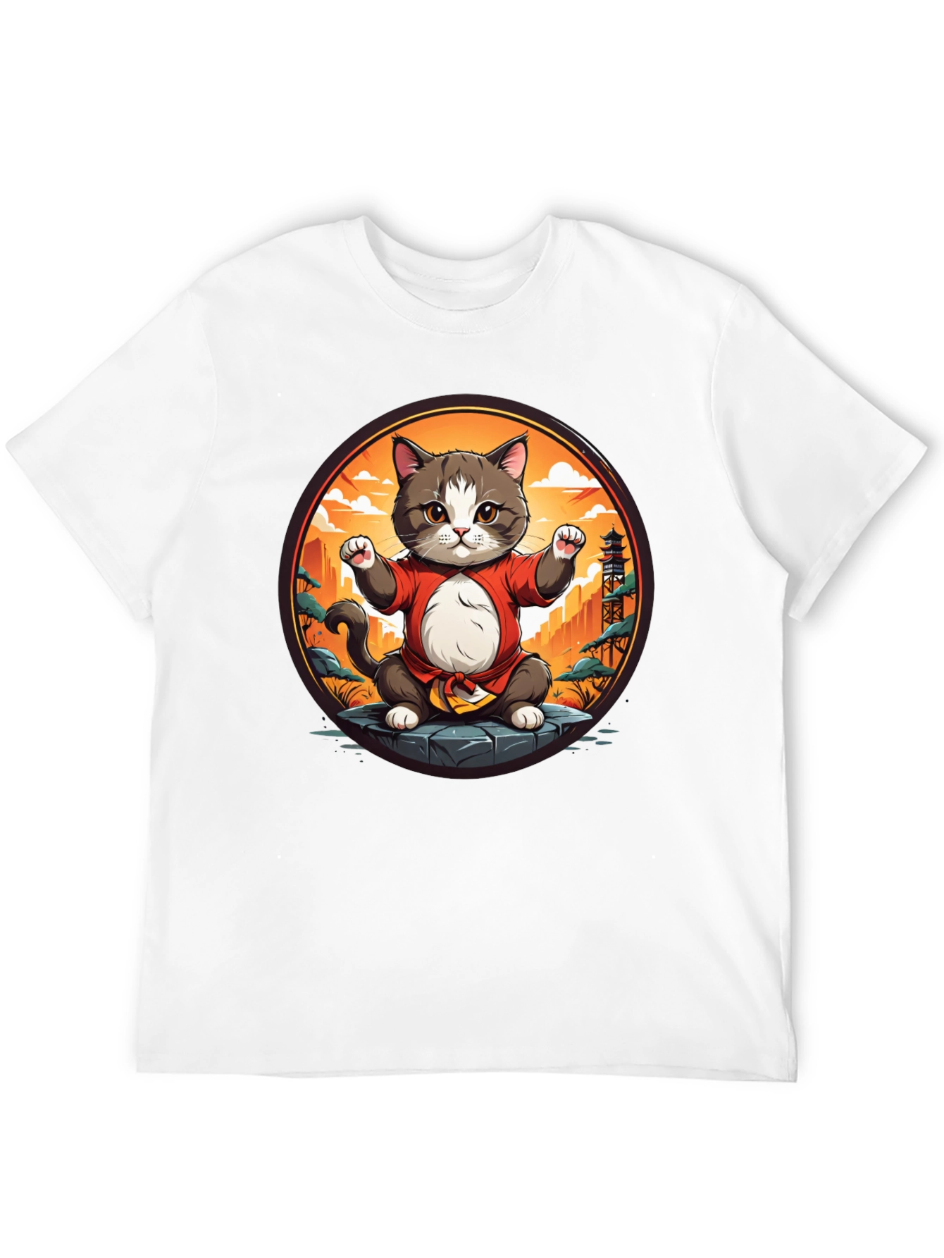 Martial Arts Cat T-Shirt - Karate Kitten Tee