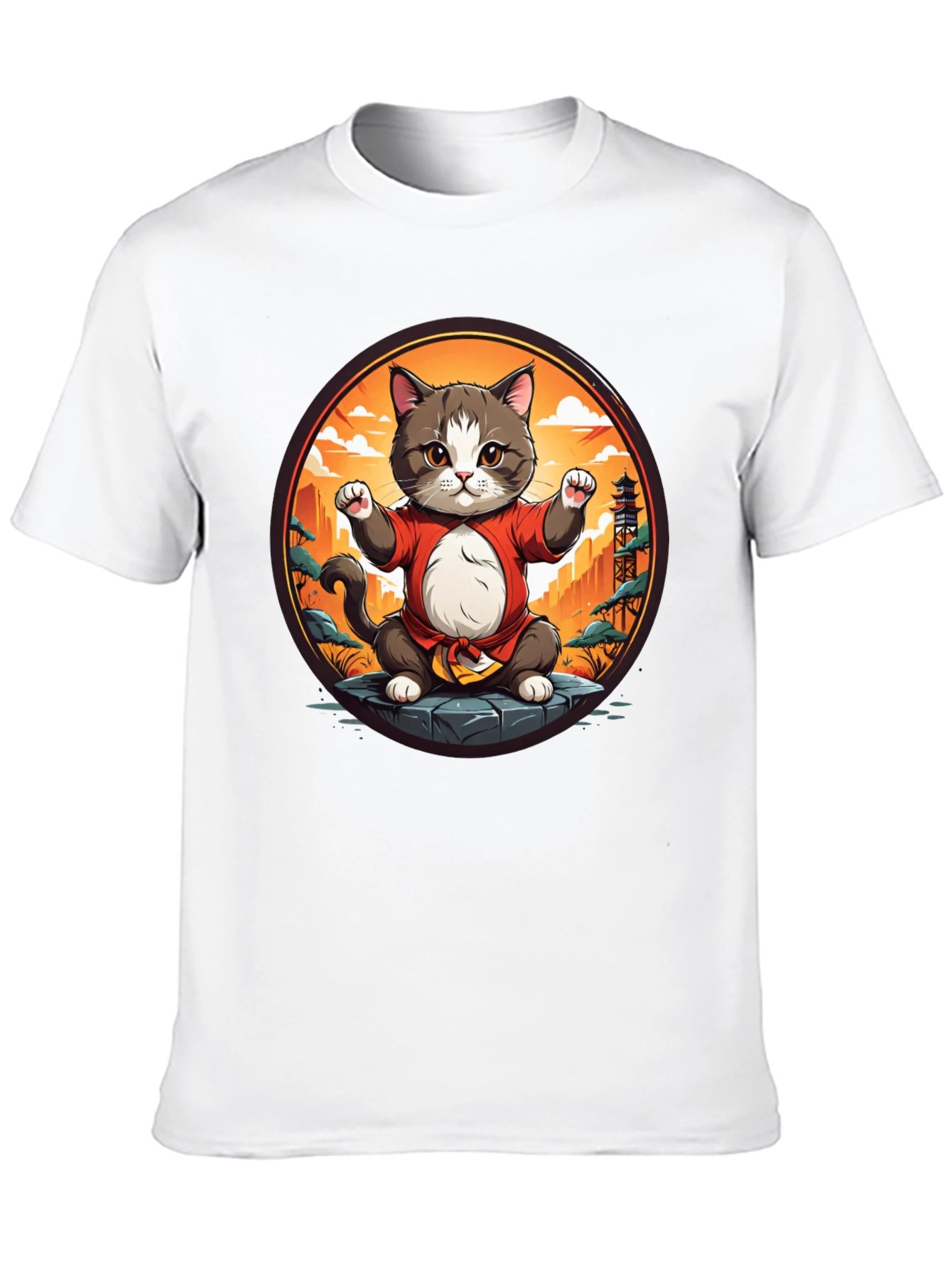 Martial Arts Cat T-Shirt - Karate Kitten Tee