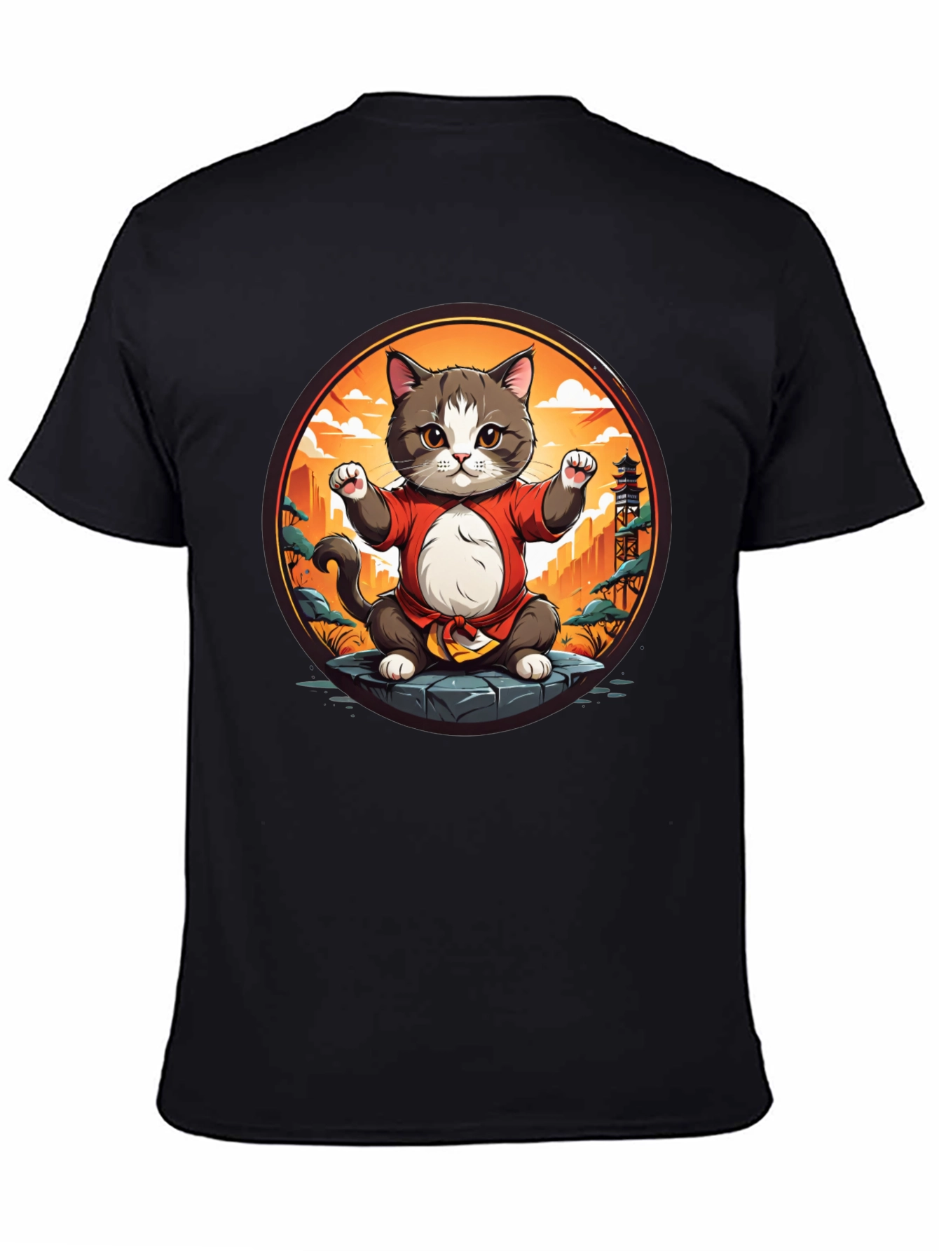 Martial Arts Cat T-Shirt - Karate Kitten Tee