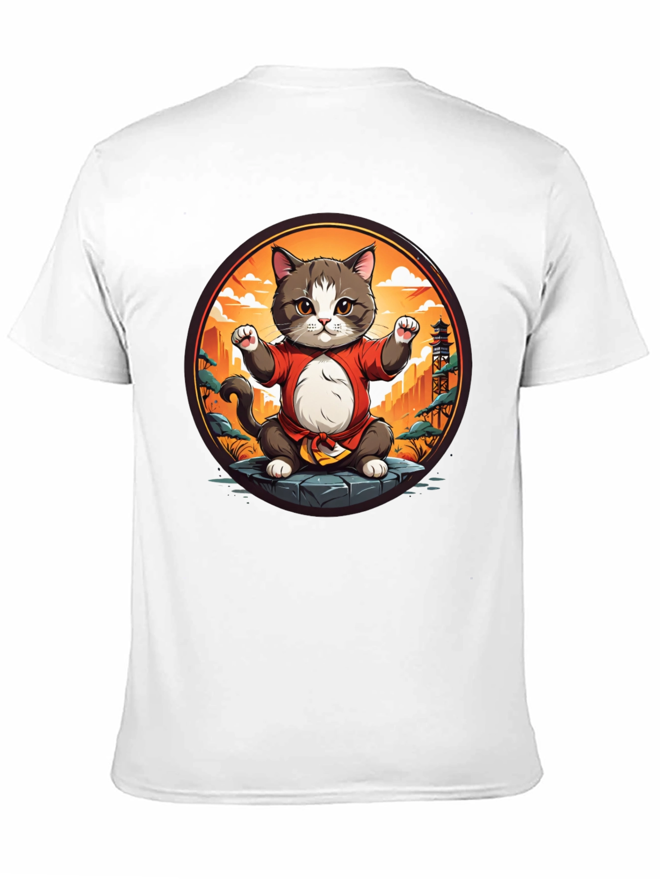 Martial Arts Cat T-Shirt - Karate Kitten Tee