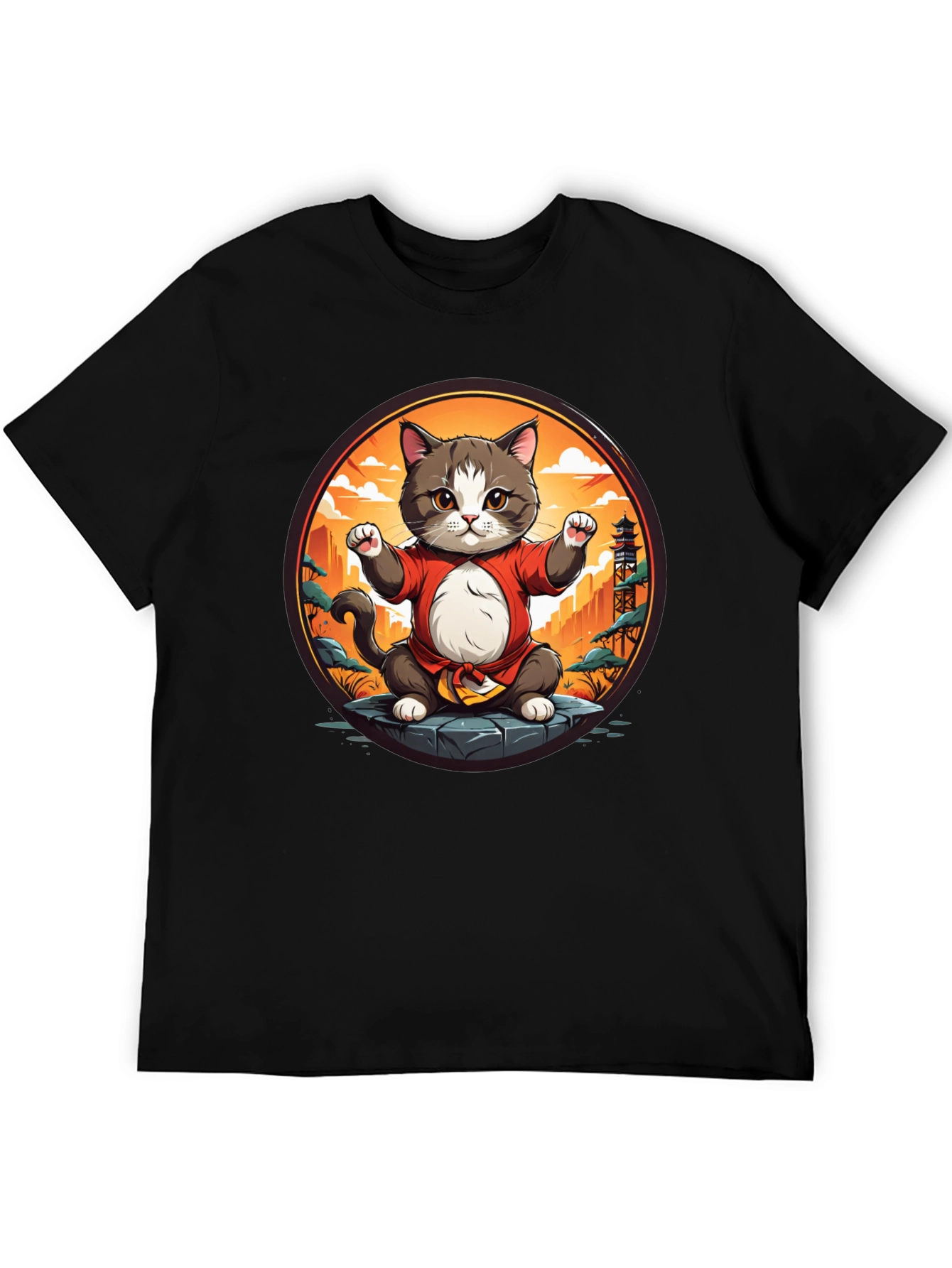 Martial Arts Cat T-Shirt - Karate Kitten Tee