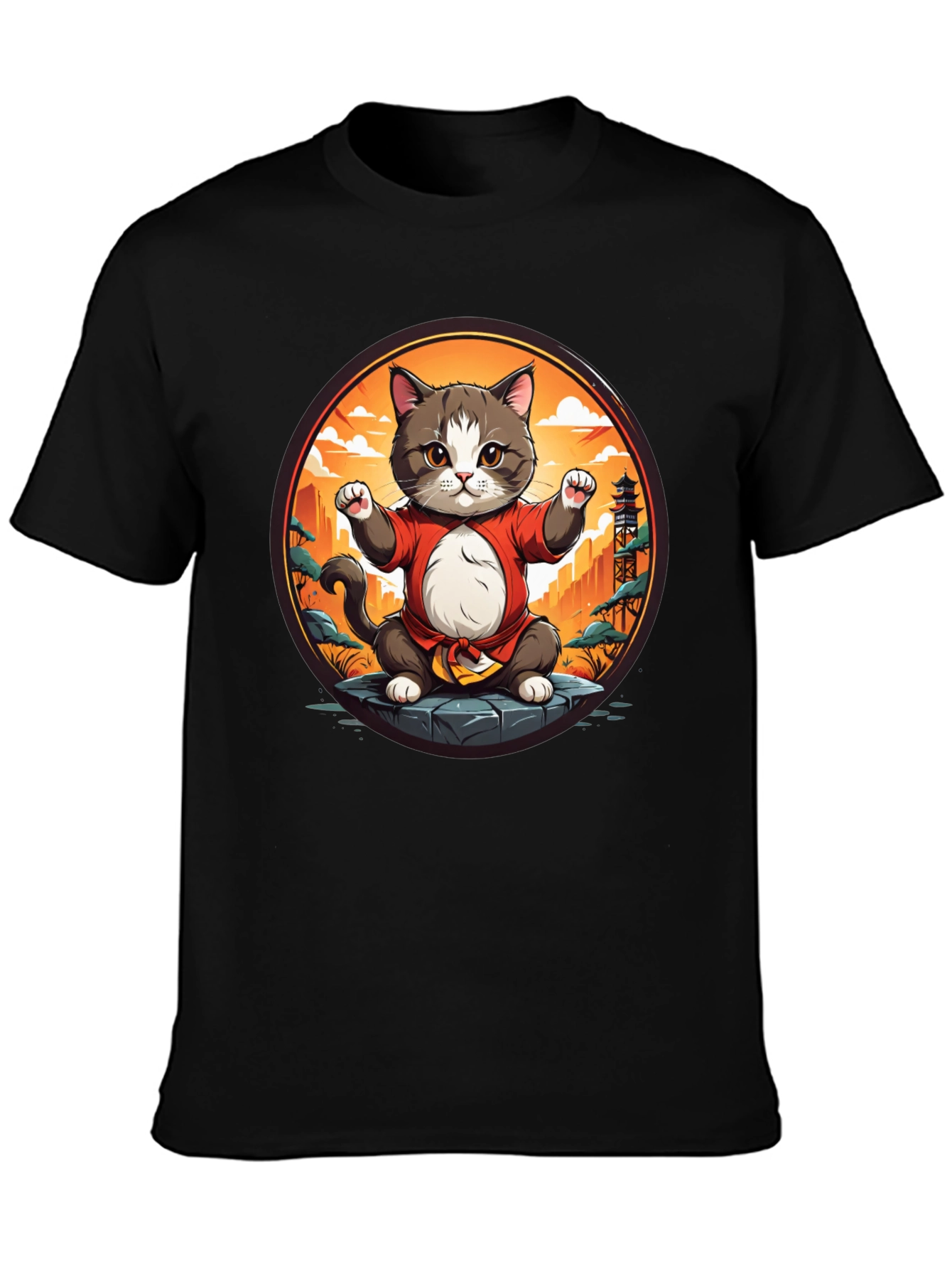Martial Arts Cat T-Shirt - Karate Kitten Tee