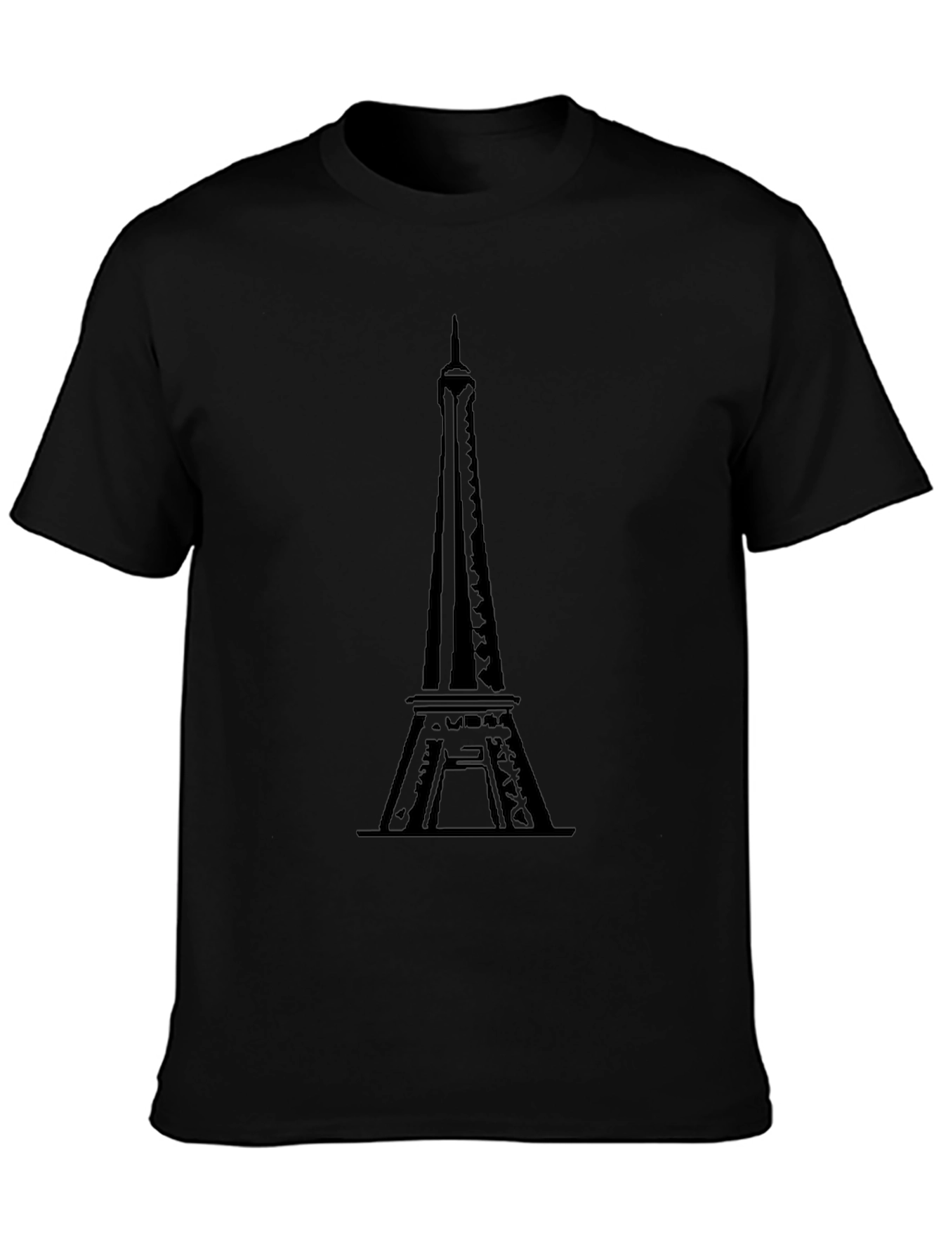 Eiffel Tower Graphic Tee - Black