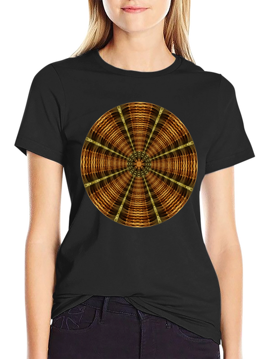 Geometric Mandala Graphic Tee - Stylish Mens Black T-Shirt