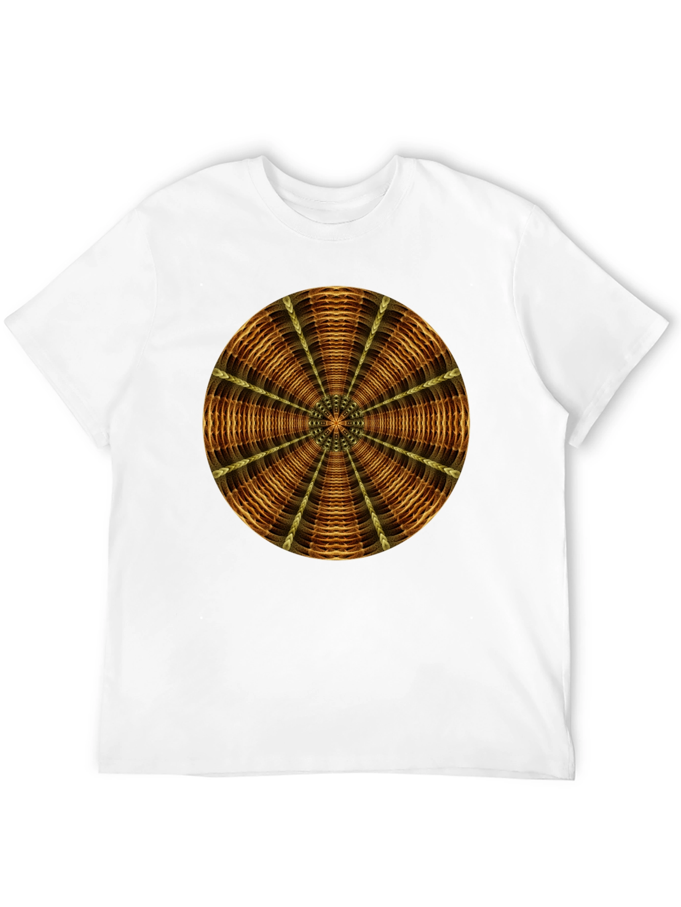 Geometric Mandala Graphic Tee - Stylish Mens Black T-Shirt