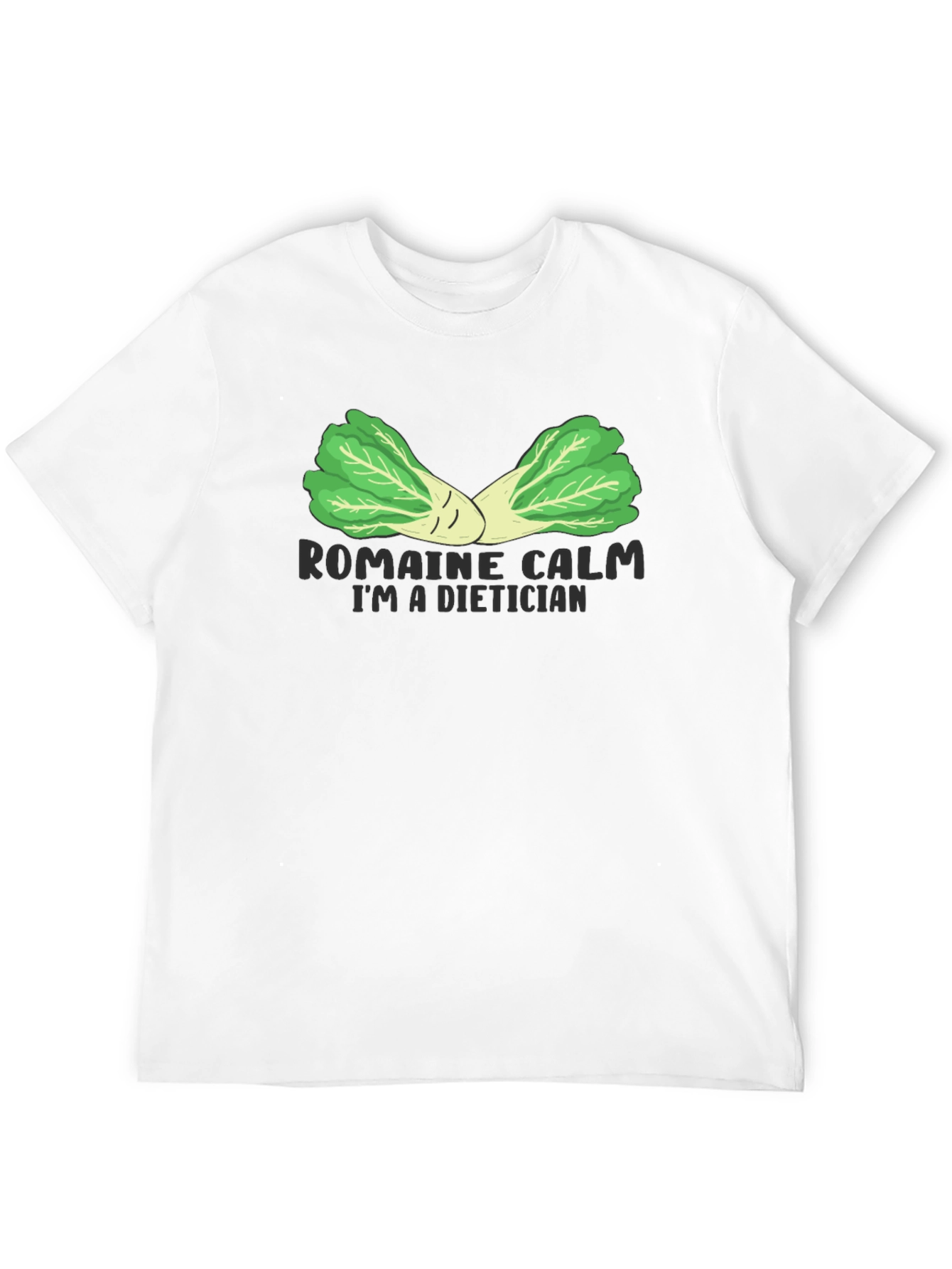 Romaine Calm Dietician Black T-Shirt