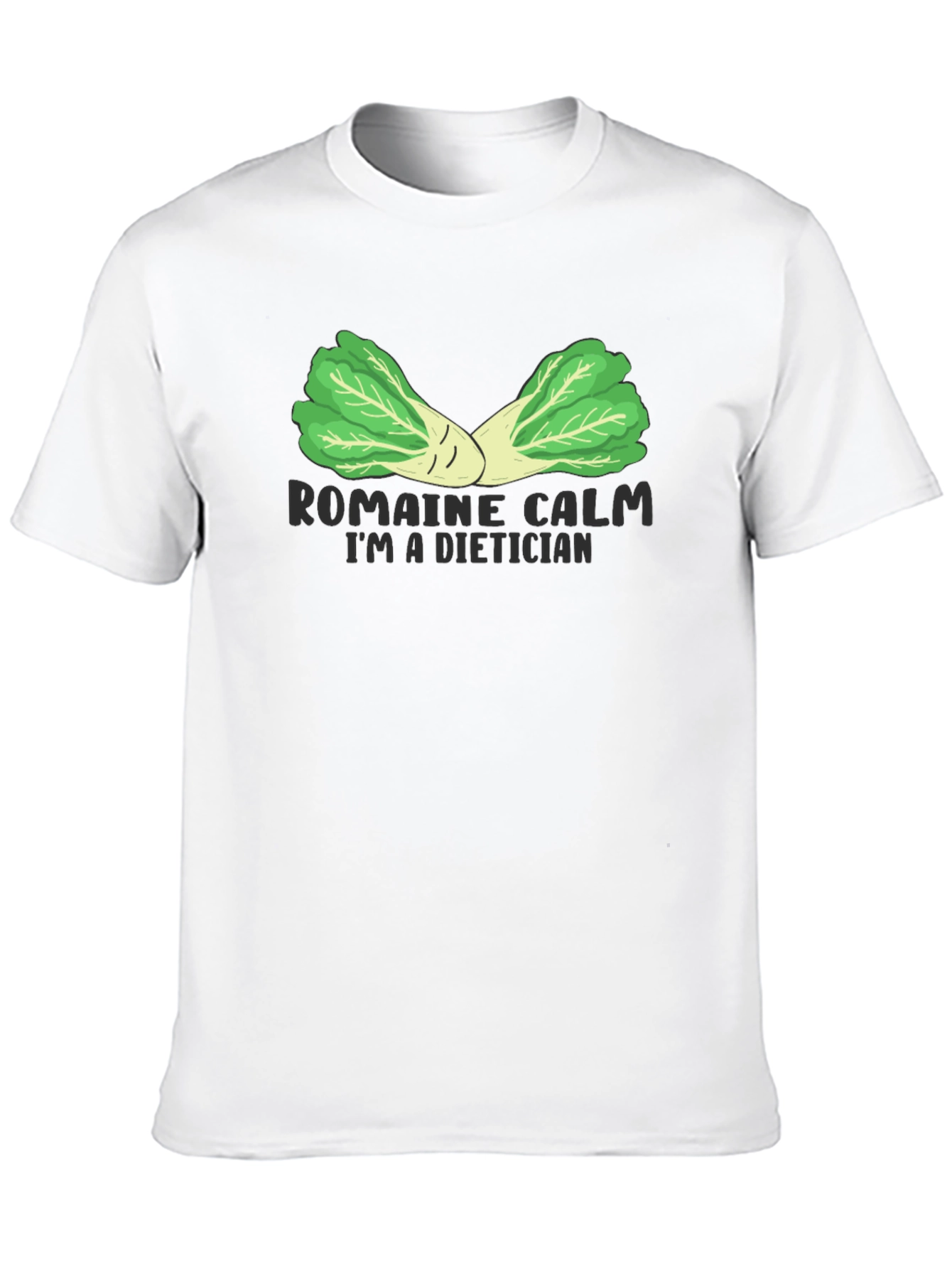 Romaine Calm Dietician Black T-Shirt